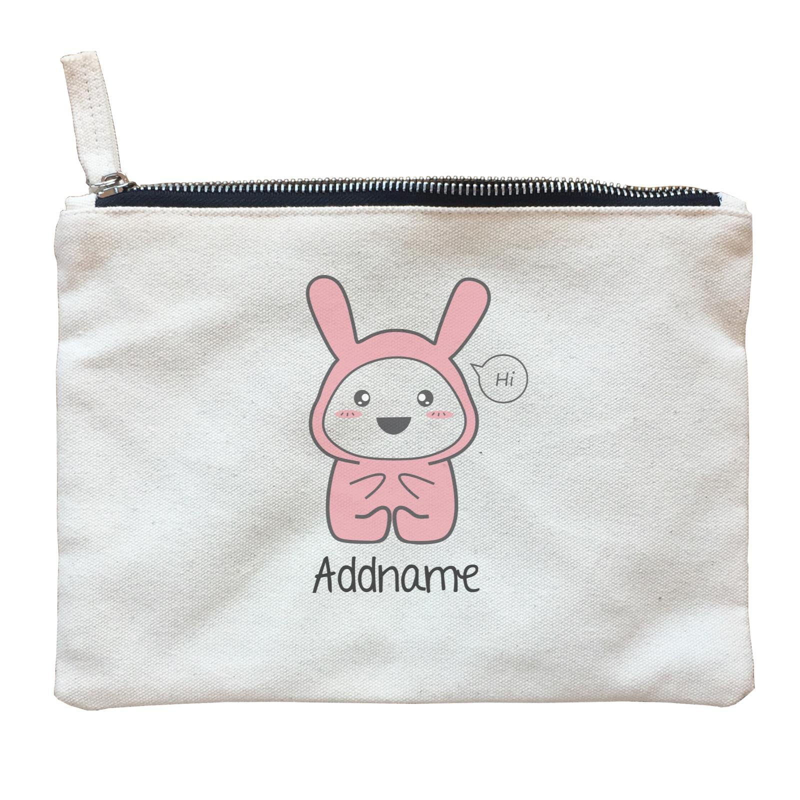 Cute Hamster in Rabbit Suit Baby Addname Zipper Pouch
