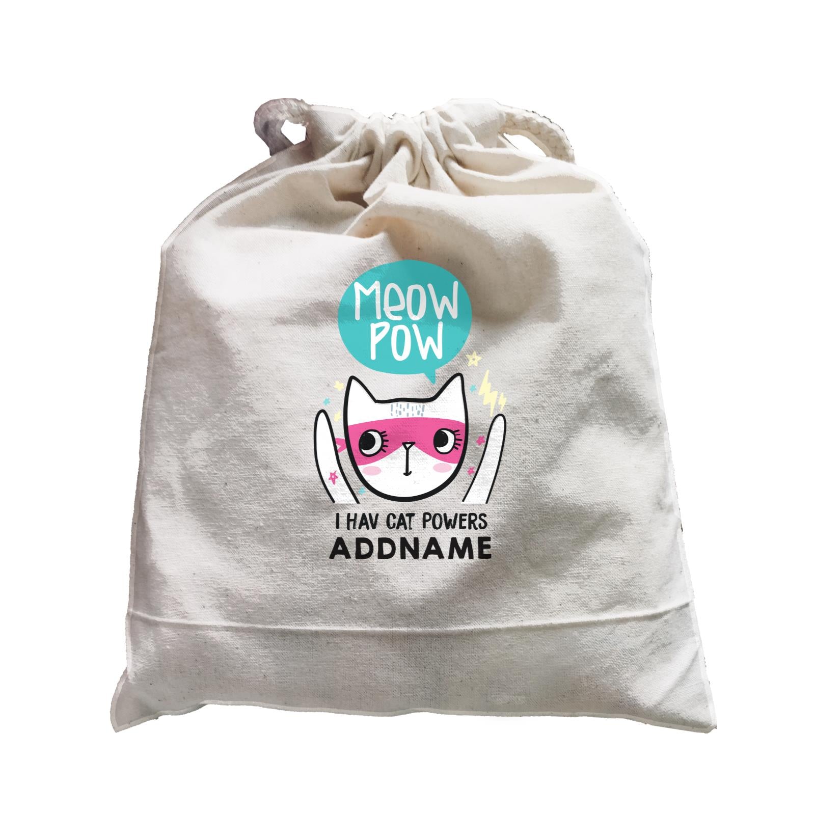 Cool Vibrant Series Meow Pow I Have Cat Powers Addname Satchel