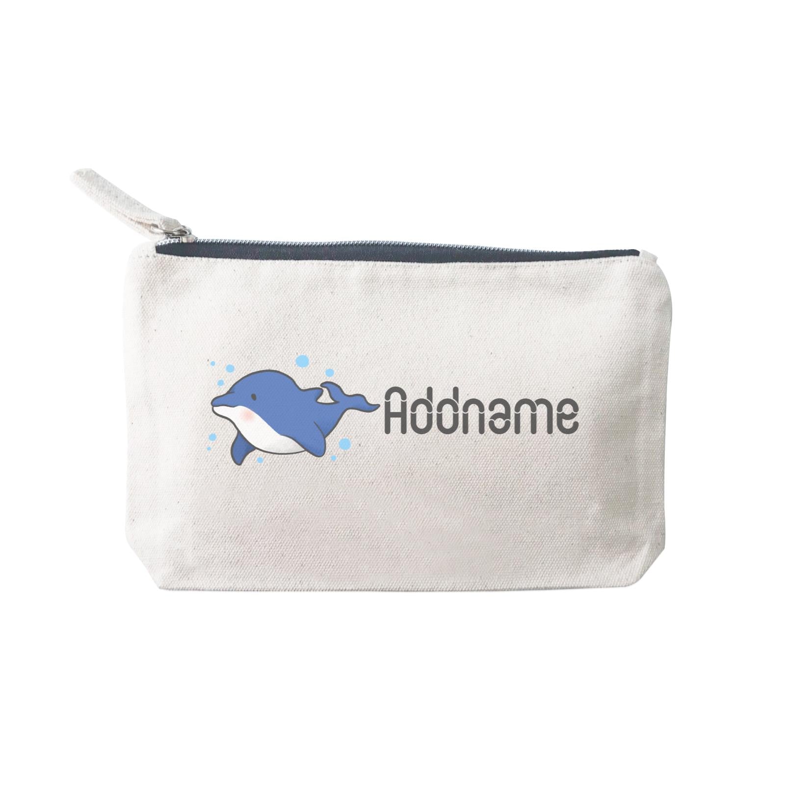 Cute Hand Drawn Style Dolphin Addname SP Stationery Pouch 2