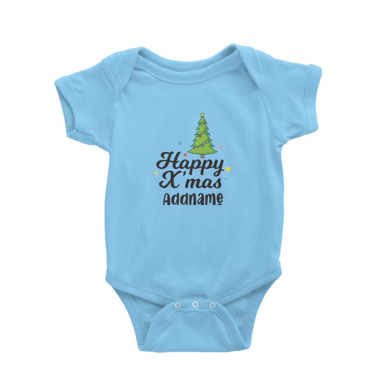 Christmas Series Christmas Tree Happy X'mas Baby Romper
