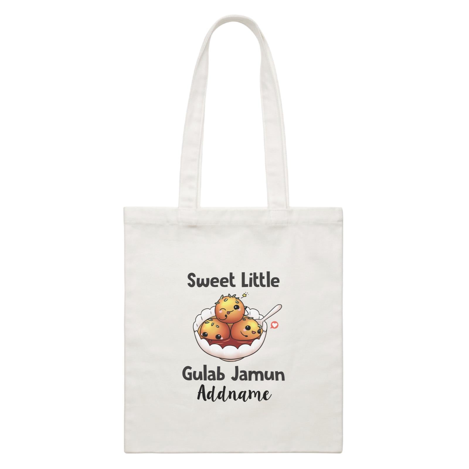 Deepavali Cute Sweet Little Gulab Jamun Addname White Canvas Bag