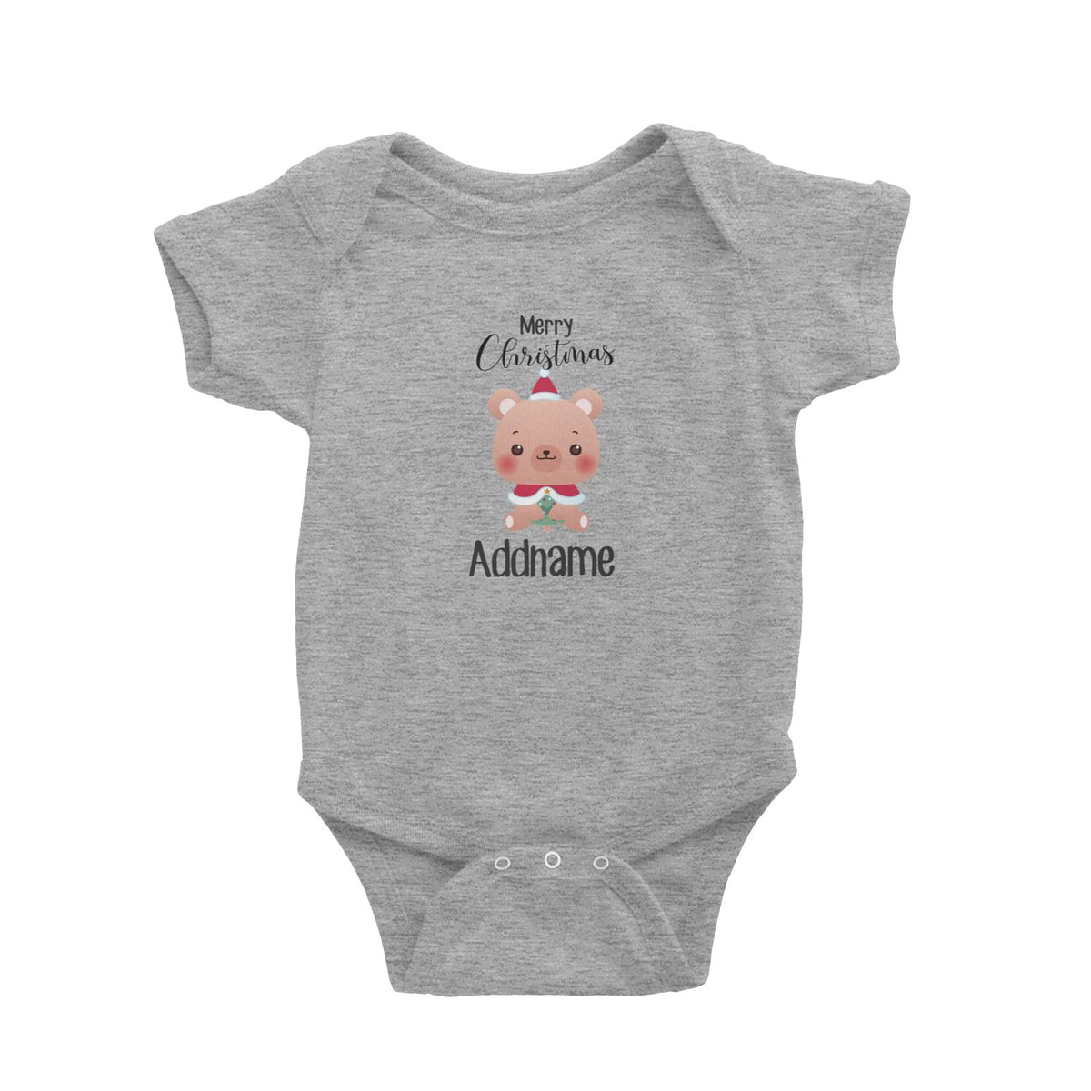 Christmas Cute Animal Series Bear Merry Christmas Baby Romper