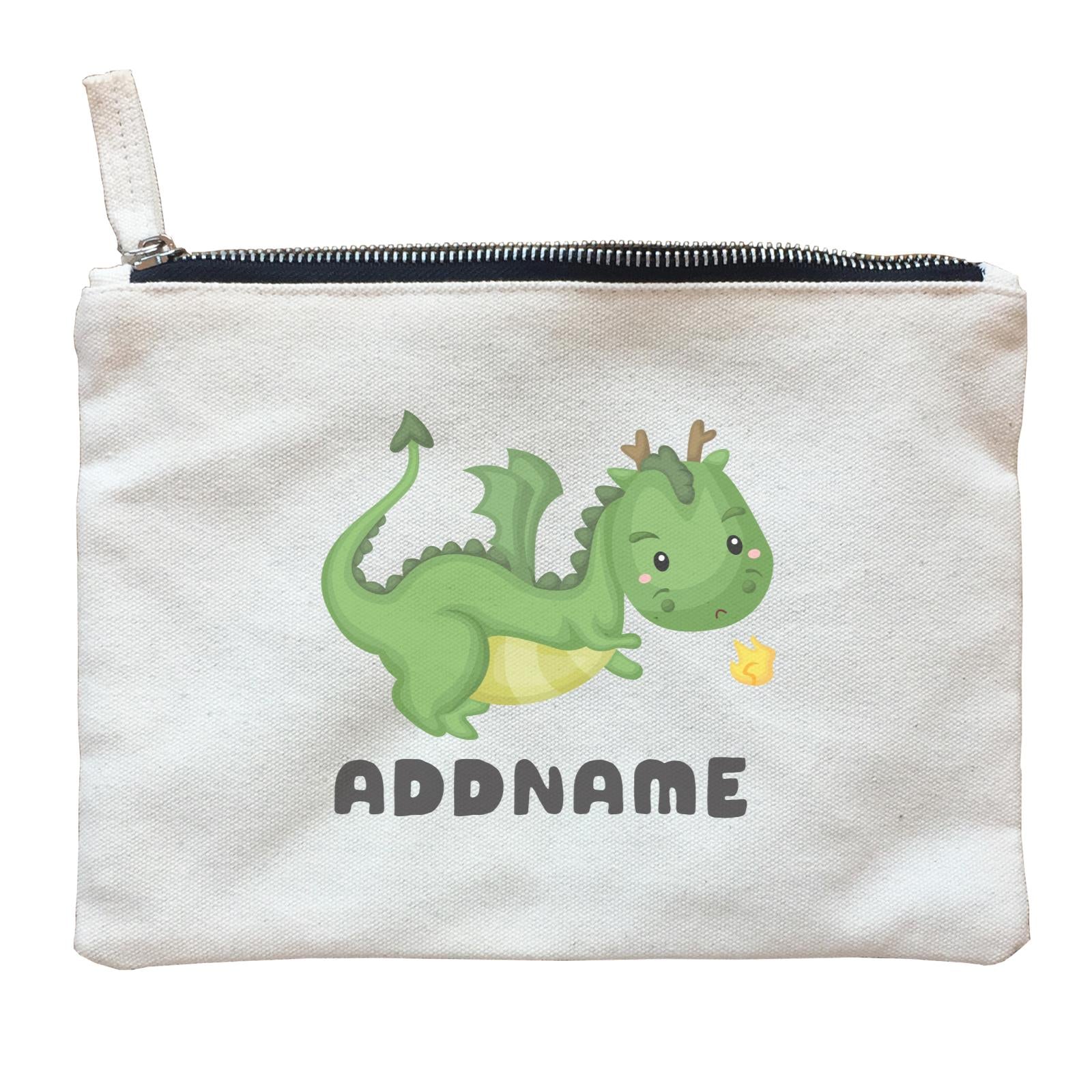 Birthday Royal Dragon Breathing Fire Addname Zipper Pouch