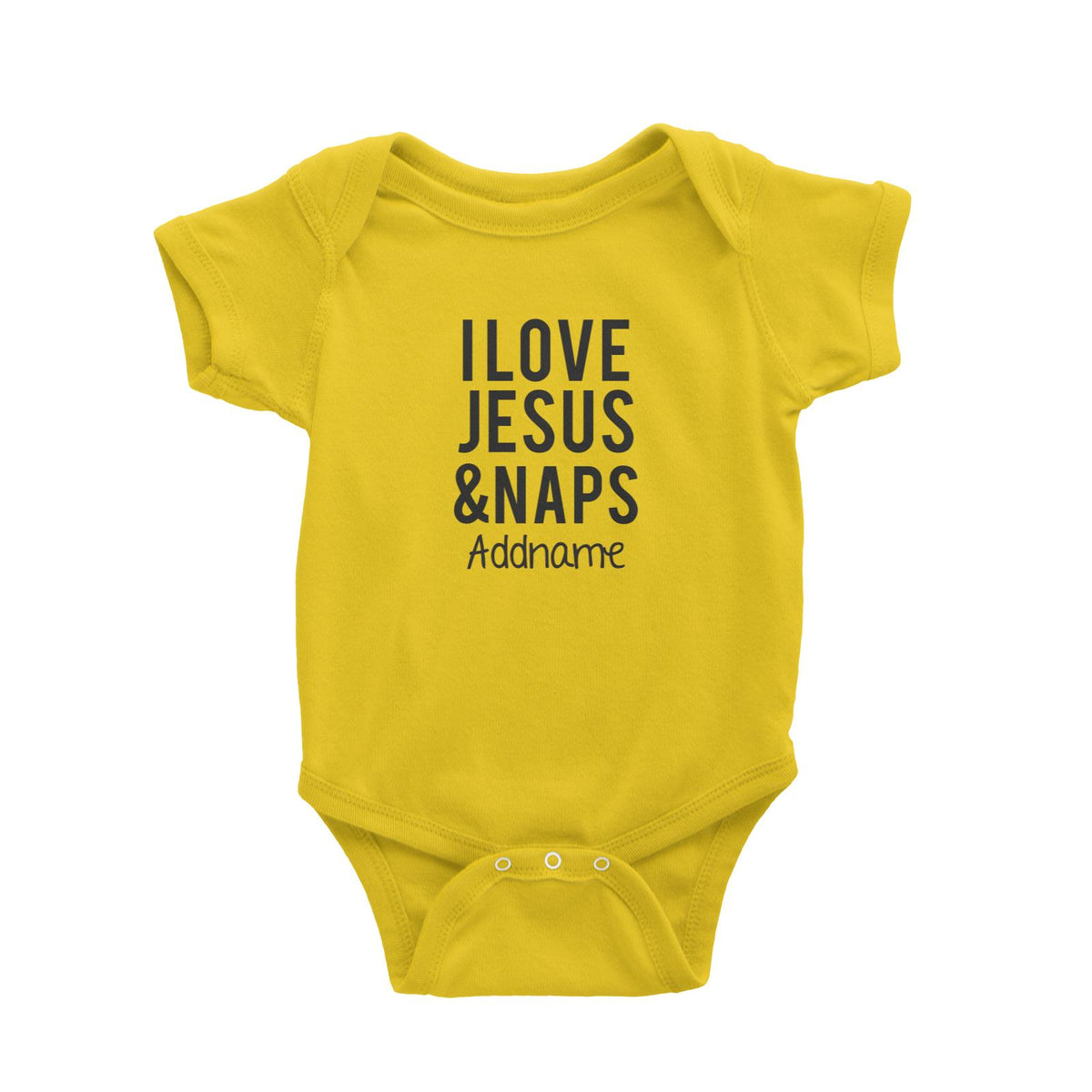 Christian Baby I Love Jesus &amp; Naps Addname Baby Romper