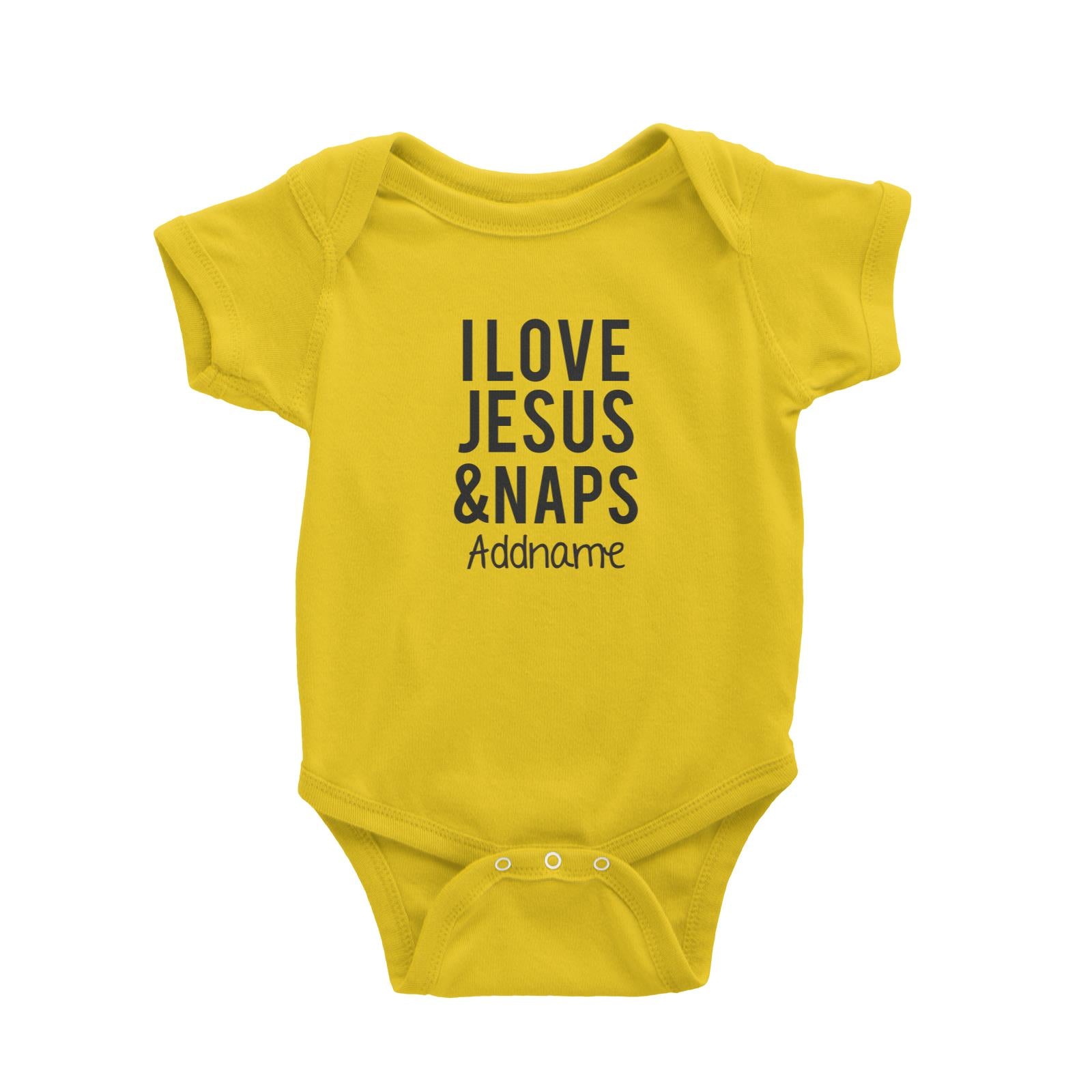 Christian Baby I Love Jesus & Naps Addname Baby Romper