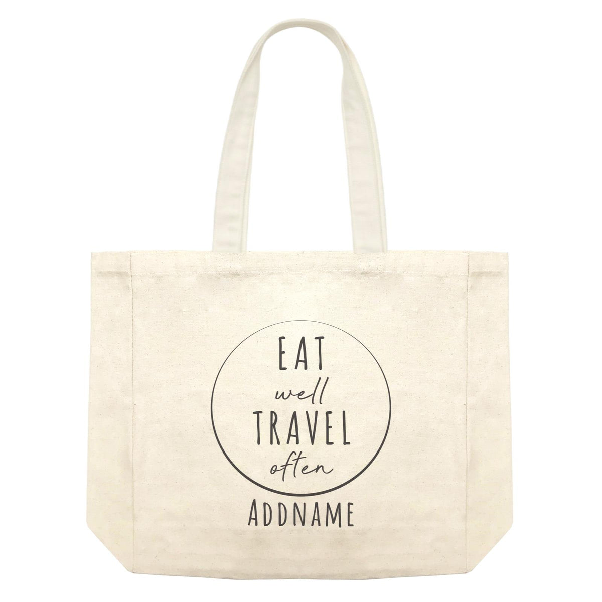 Travel Quotes Eat Well Travel Often Addname Shopping Bag