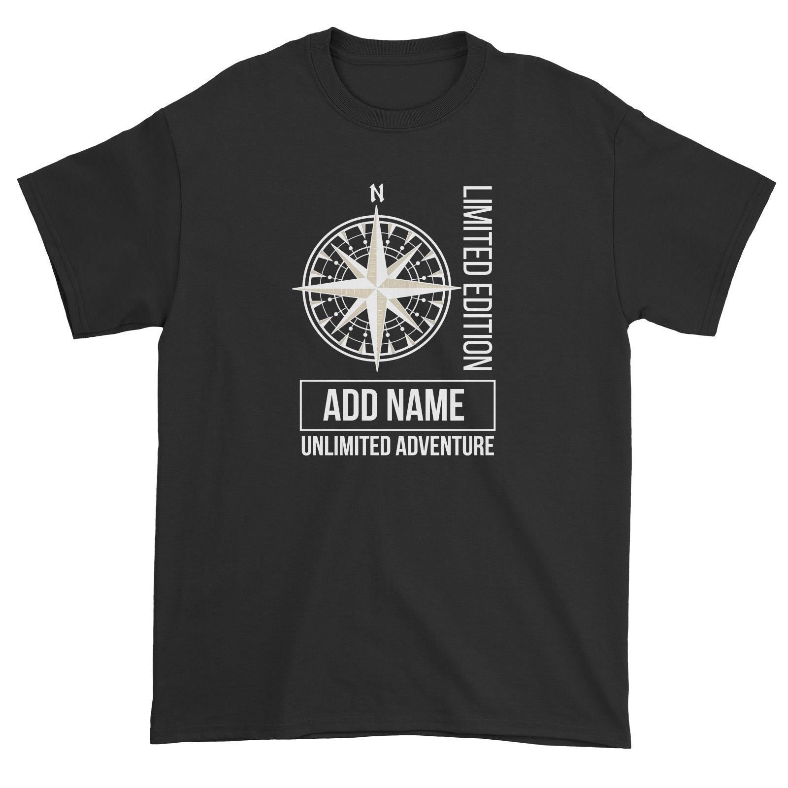 Limited Edition Compass Unlimited Adventure Personalizable with Name Unisex T-Shirt