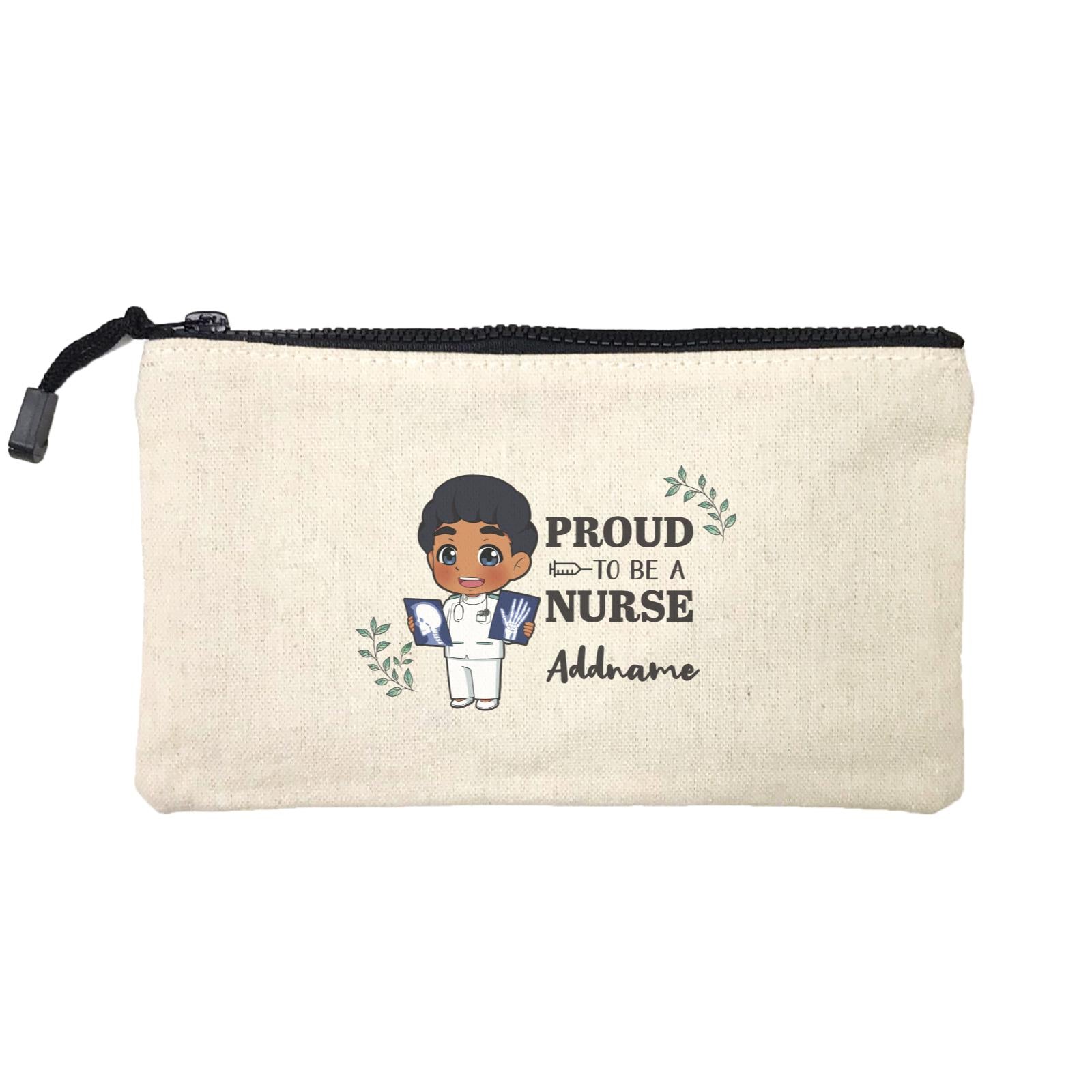 Proud To Be A Nurse Chibi Male Indian Mini Accessories Stationery Pouch