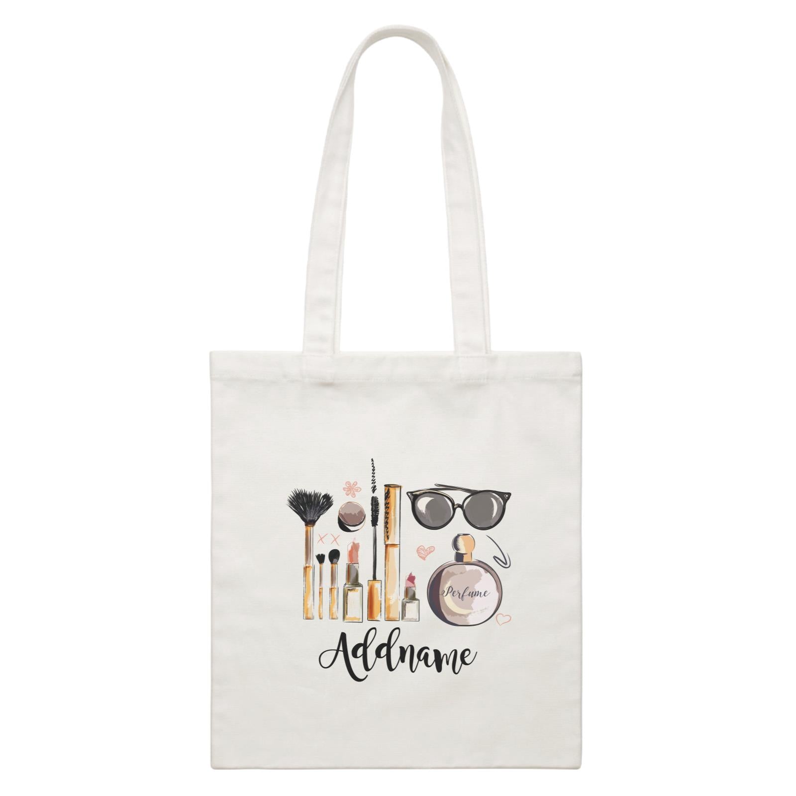 Make Up Quotes Beauty Kit Addname White Canvas Bag