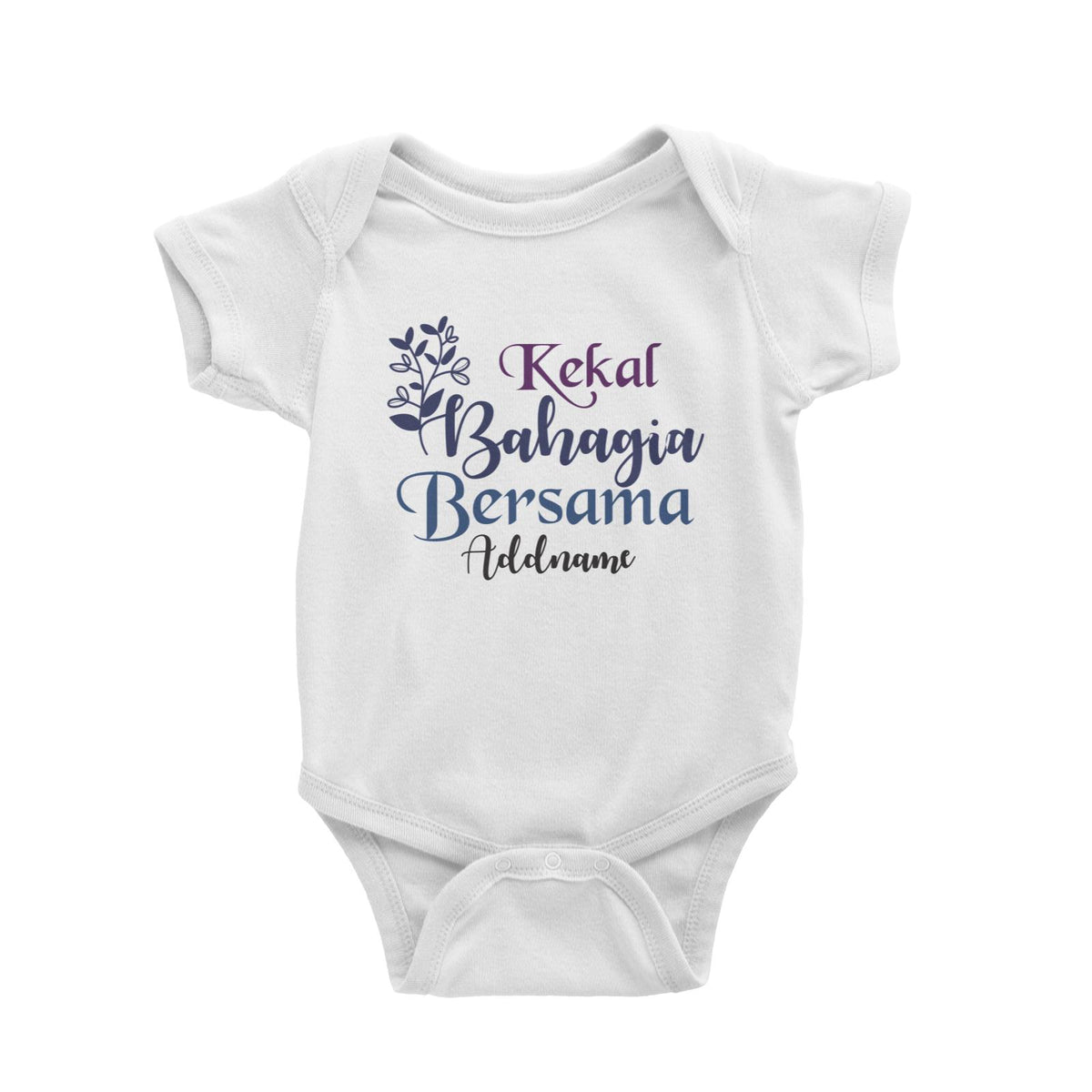 Kekal Bahagia Bersama Raya Typography Baby Romper