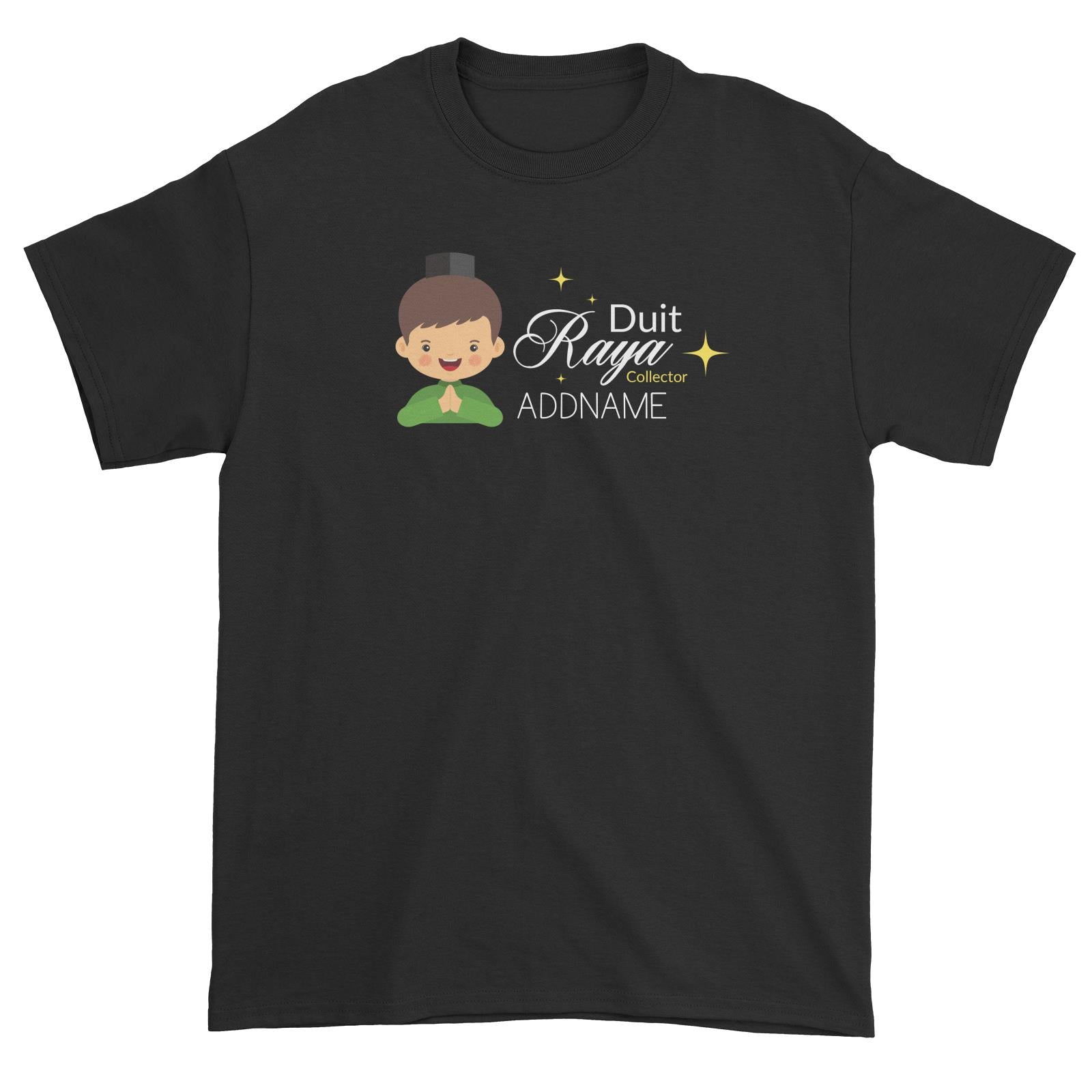 Duit Raya Collector Man Unisex T-Shirt  Personalizable Designs Sweet Character