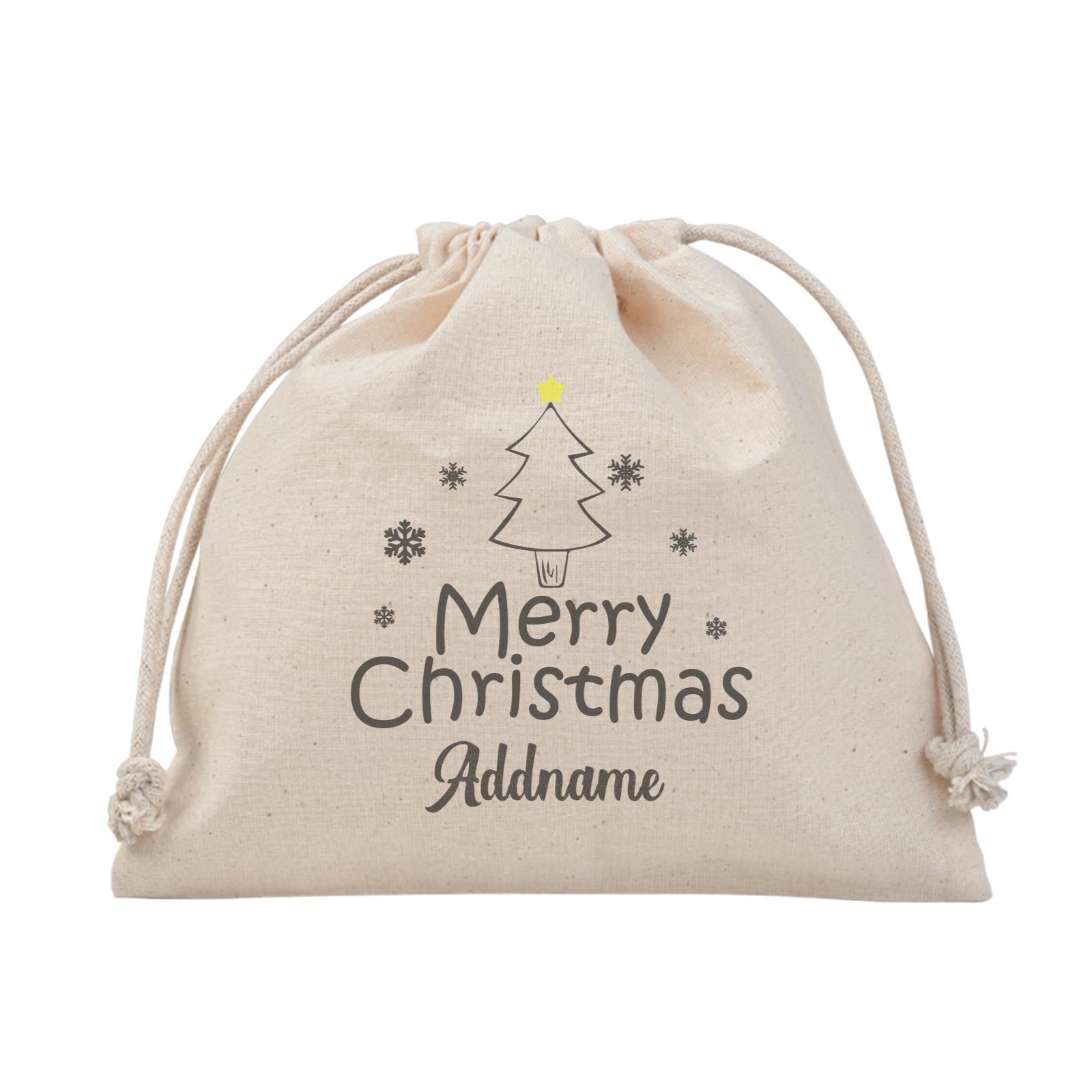 Christmas Series Merry Christmas Tree with Snowflakes Satchel