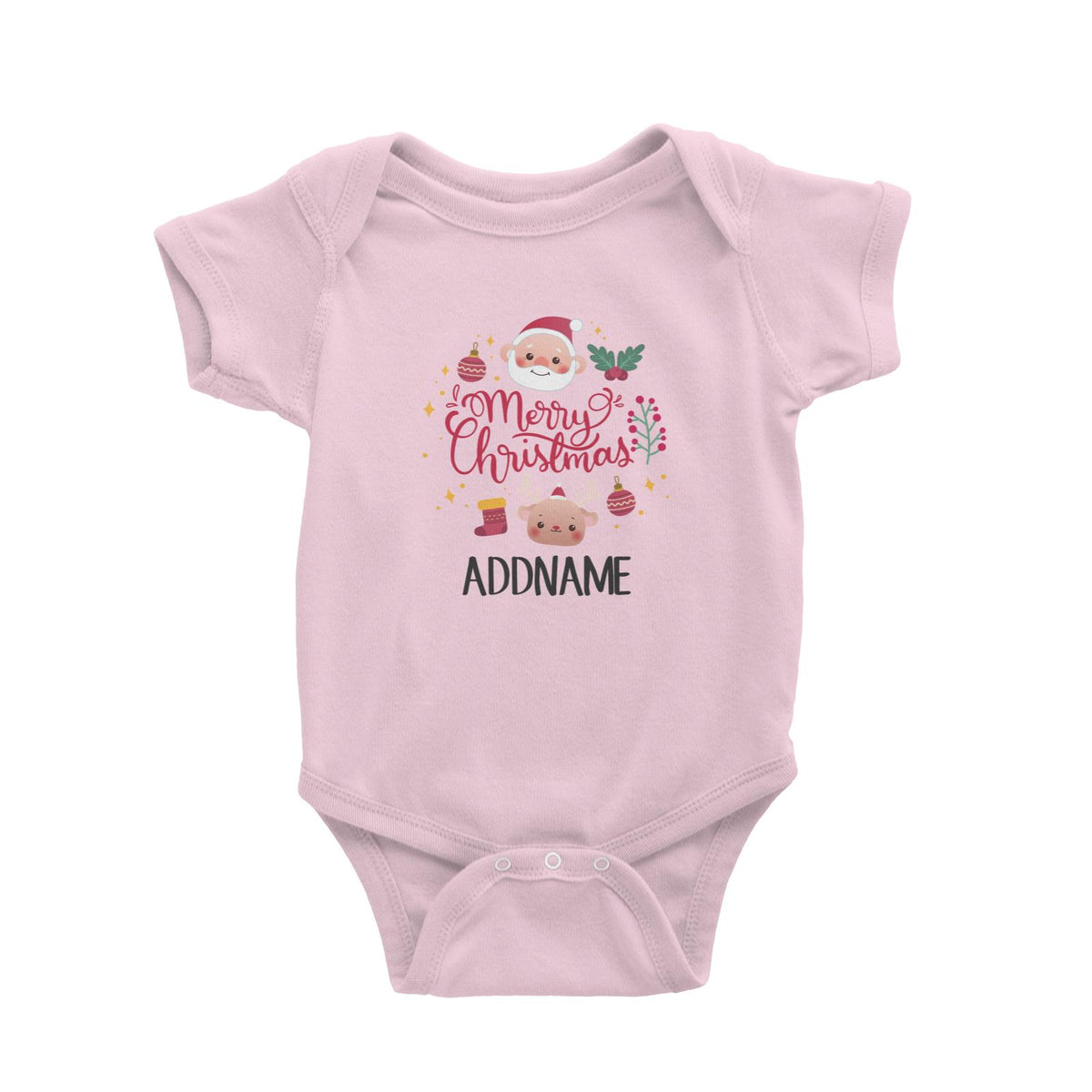 Christmas Cute Animal Series Merry Christmas Baby Romper