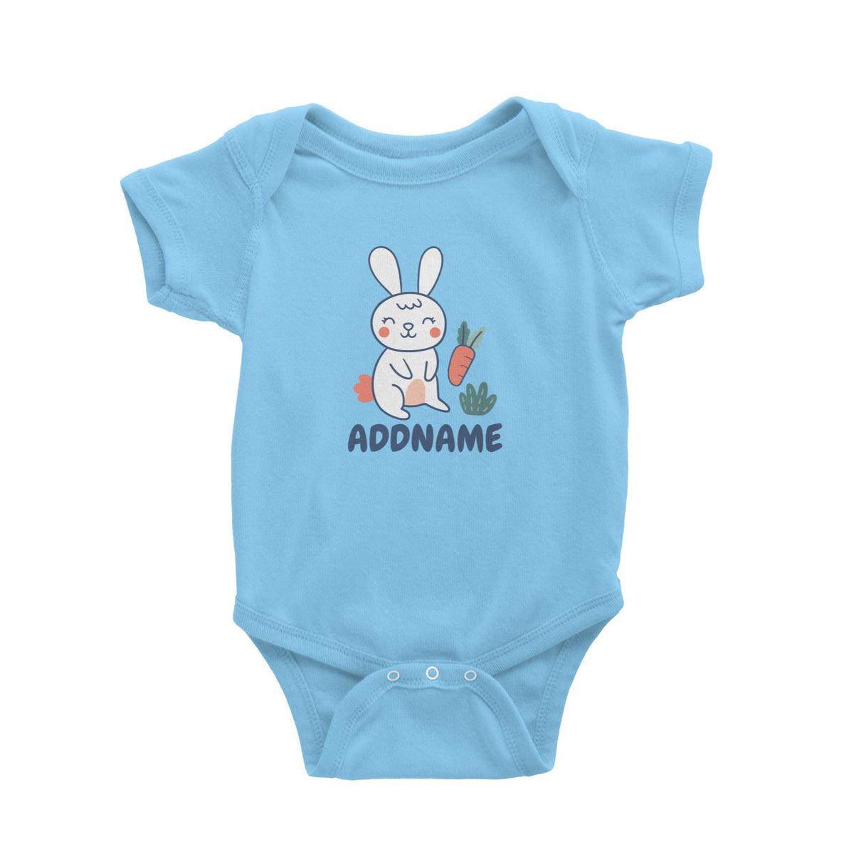 Super Cute Rabbit Standing In Bushes Baby Romper