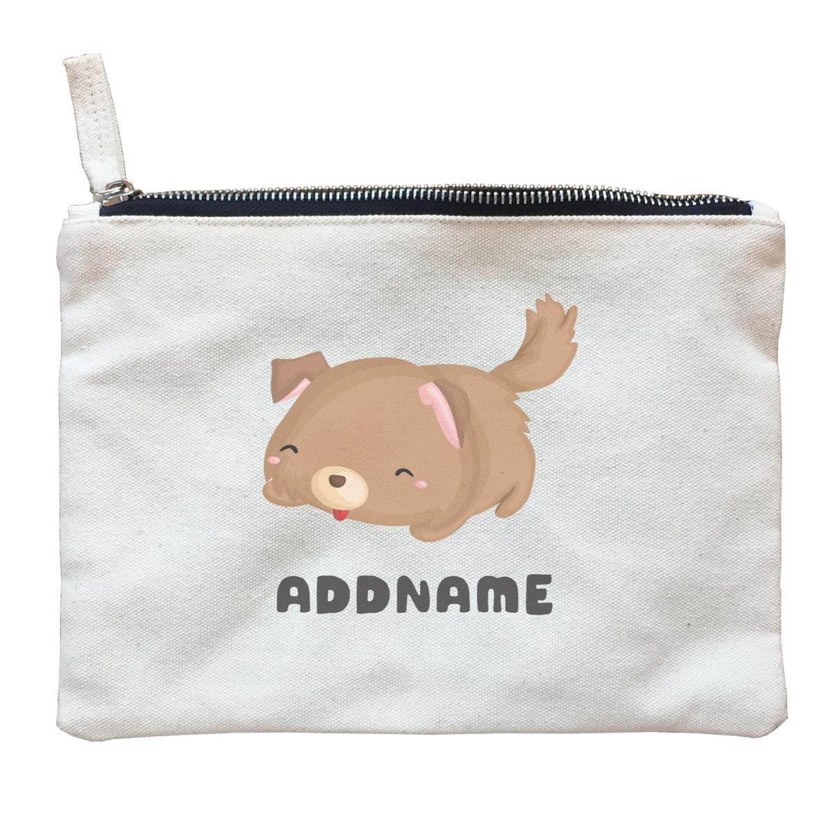 Birthday Friendly Animals Happy Sleeping Dog Addname Zipper Pouch