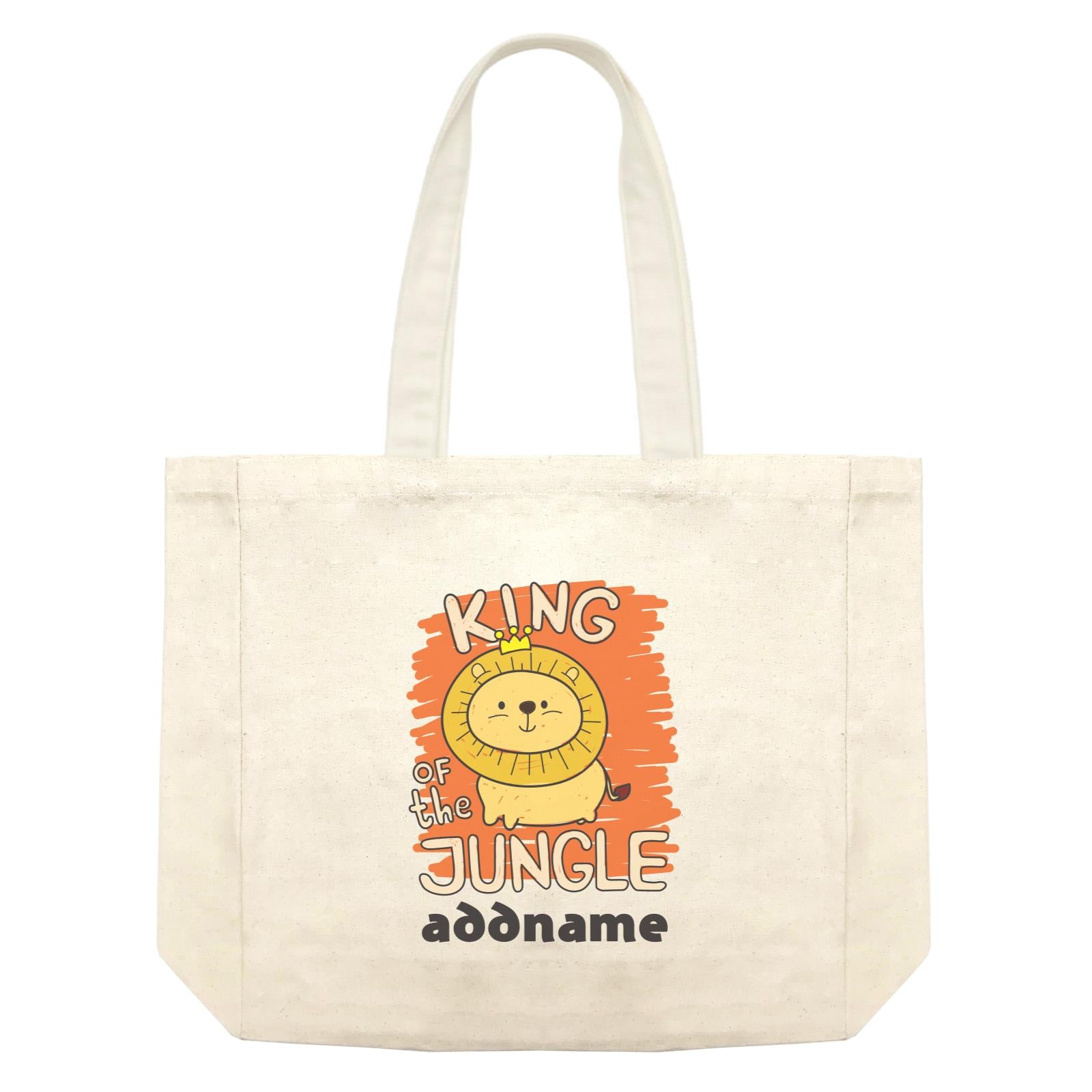 Cool Cute Animals Lion King Of The Jungle Addname Shopping Bag