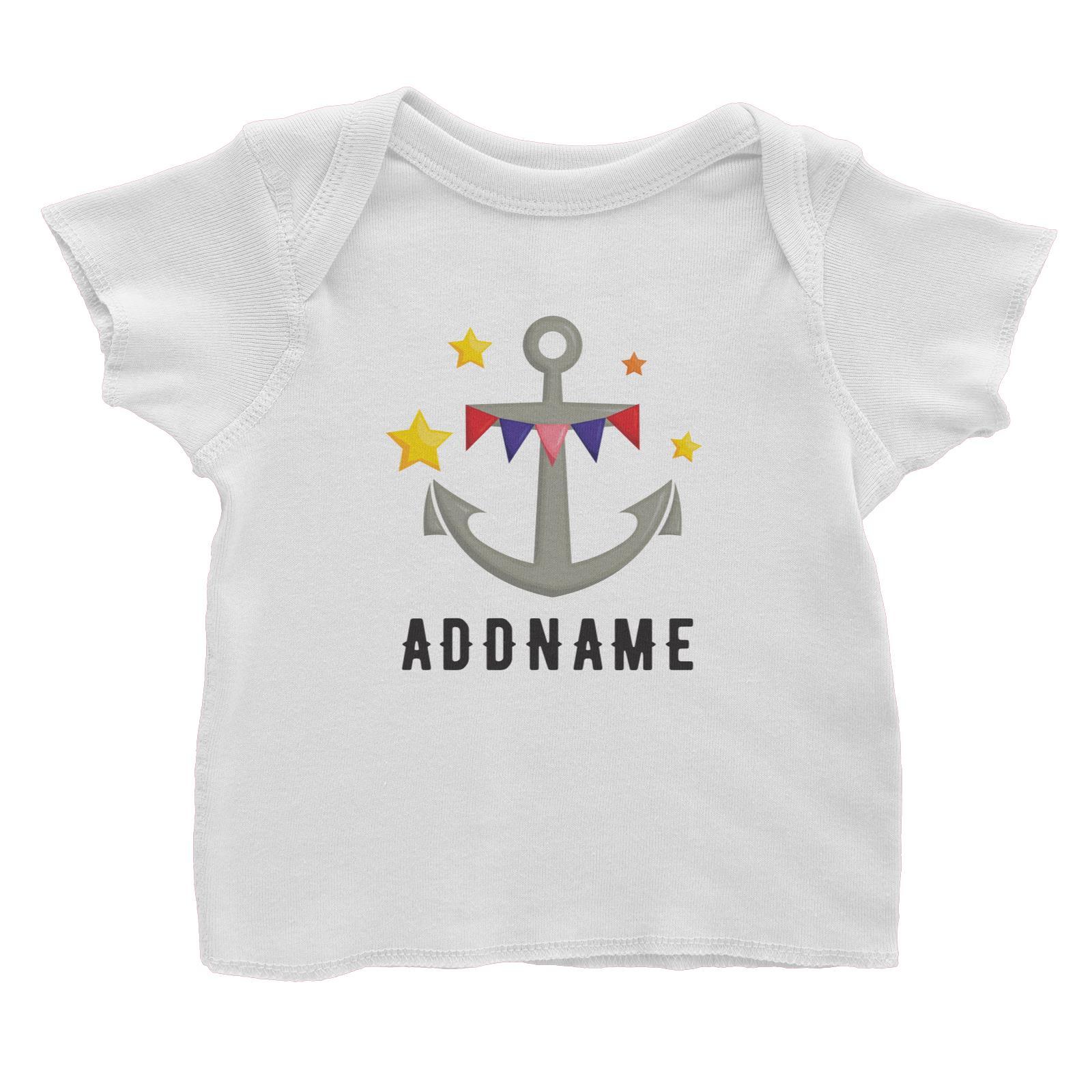Birthday Sailor Anchor Addname Baby T-Shirt