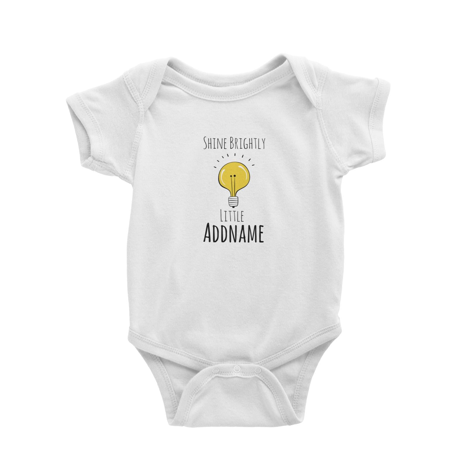 Drawn Newborn Element Shine Brightly Light Bulb Addname Baby Romper