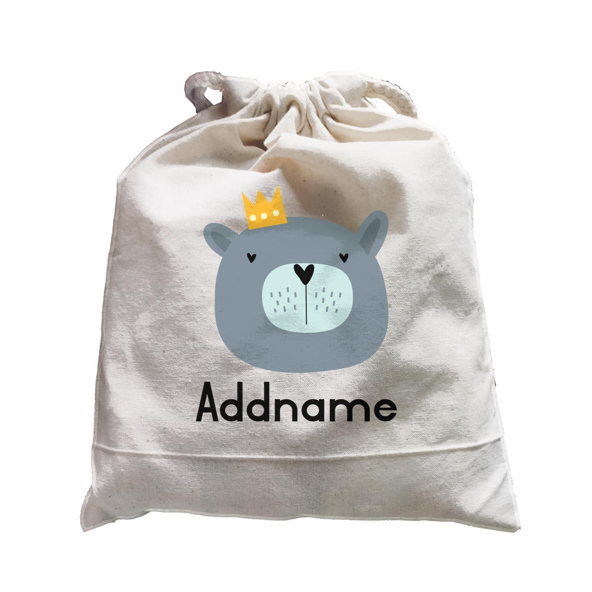 Crown Animal Grey Bear Addname Satchel