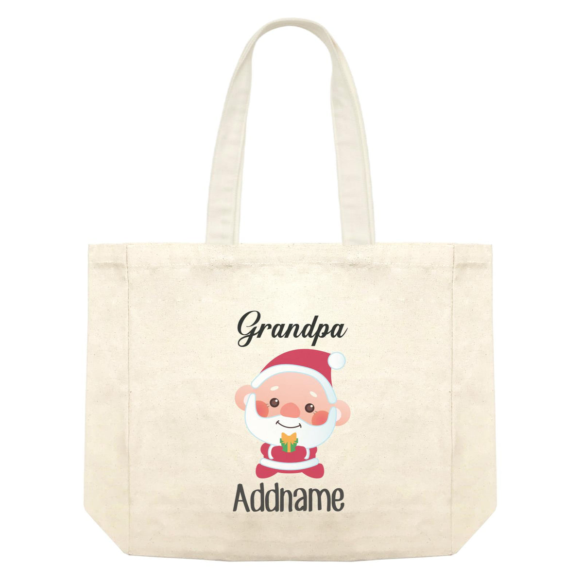 Christmas Cute Grandpa Santa Shopping Bag