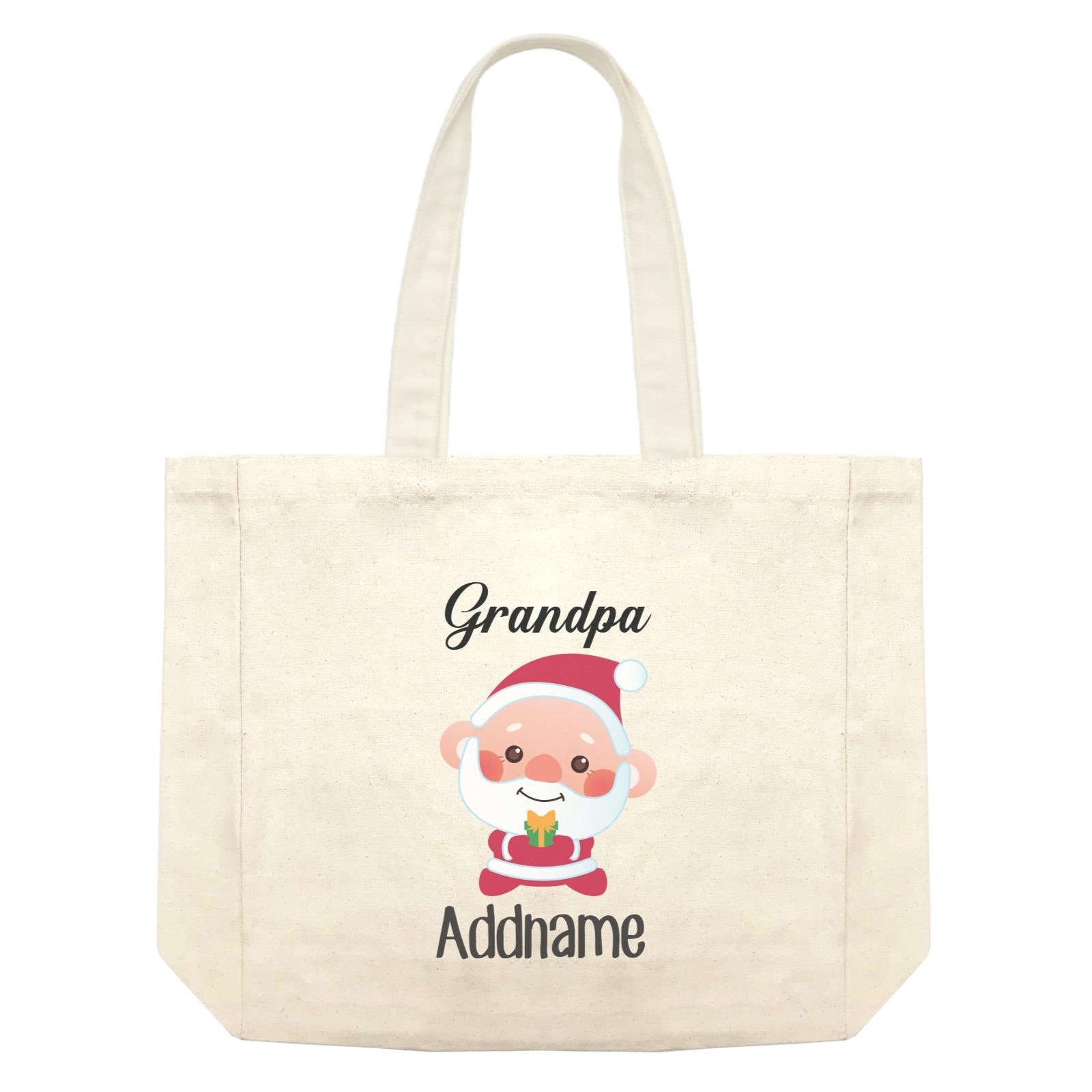Christmas Cute Grandpa Santa Shopping Bag