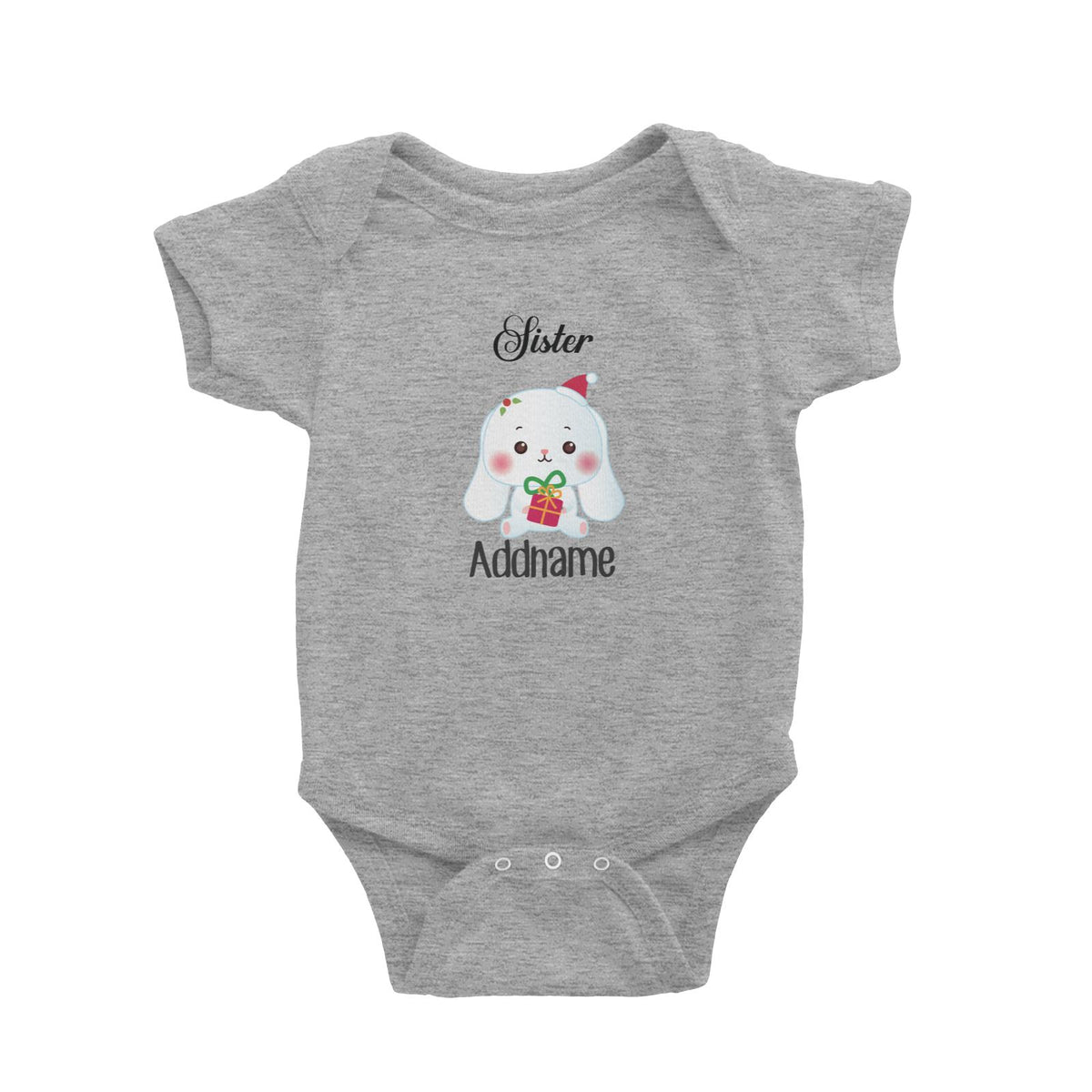 Christmas Cute Animal Series Sister Rabbit Baby Romper