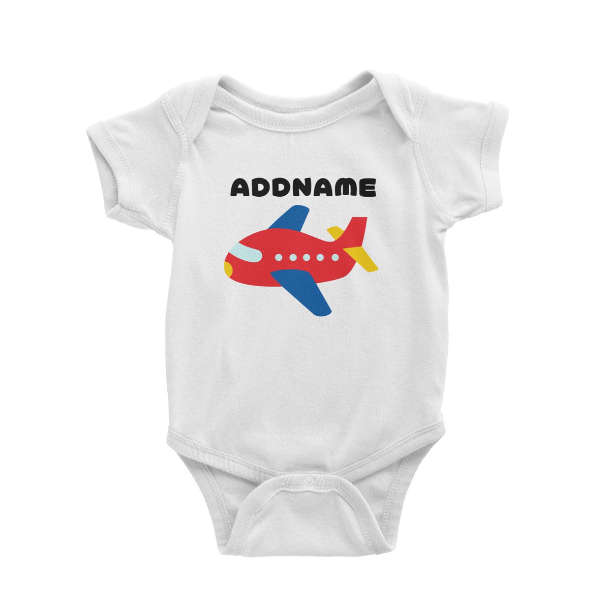 Transportation Plane Addname Baby Romper