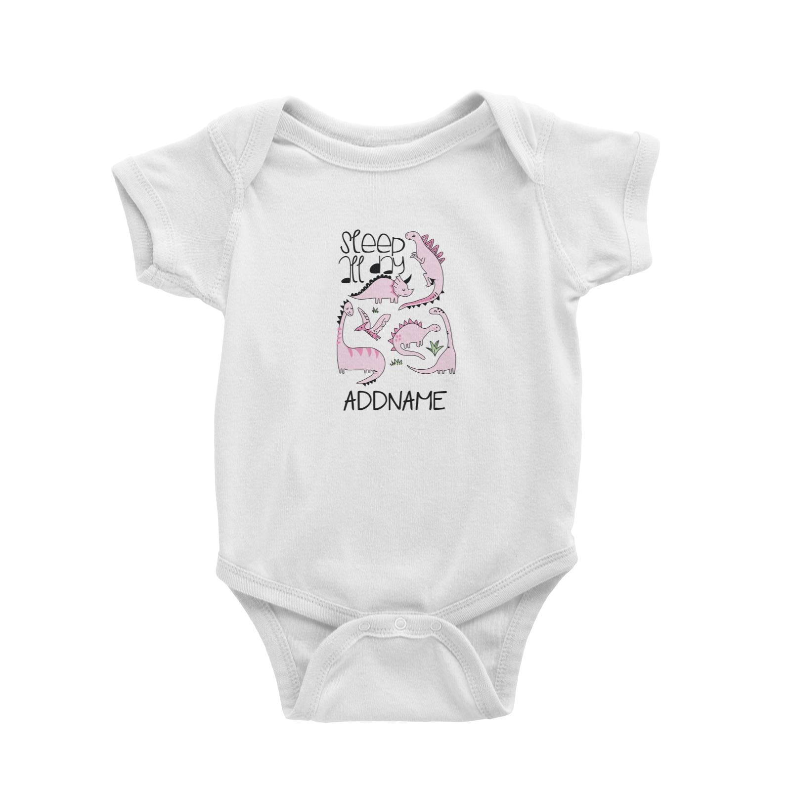 Cool Vibrant Series Sleep All Day Dinosaur Addname Baby Romper