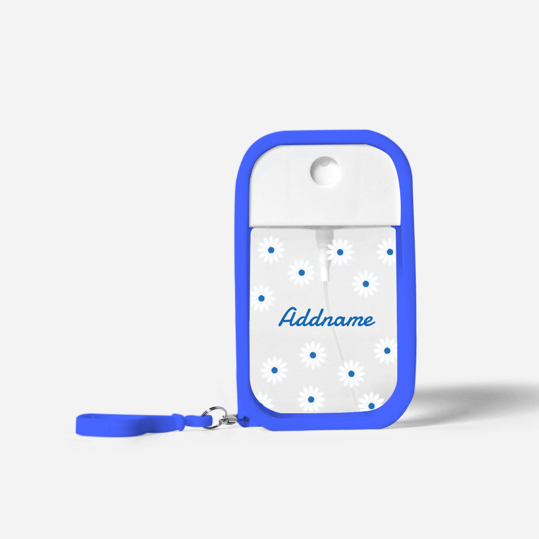 Refillable Hand Sanitizer with Personalisation - Daisy Royal Blue