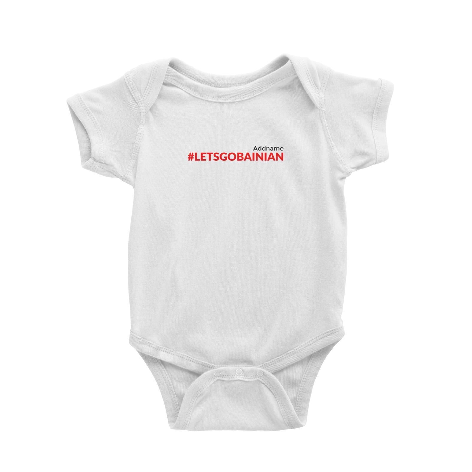 Chinese New Year Hashtag Lets Go Bai Nian Baby Romper  Personalizable Designs