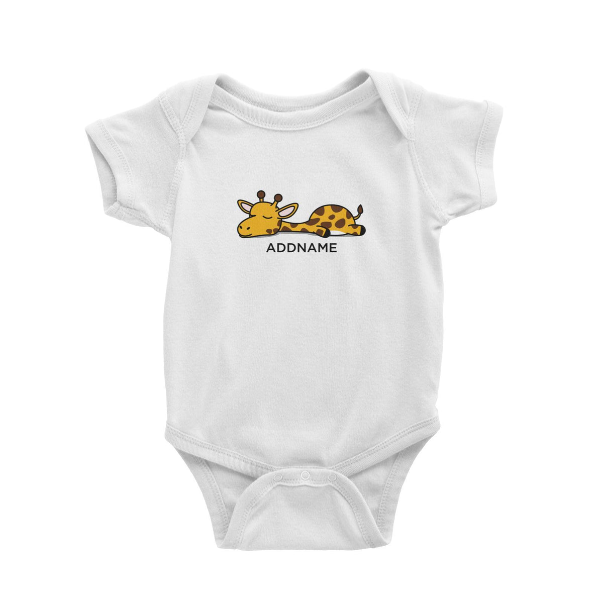 Lazy Giraffe Addname Baby Romper
