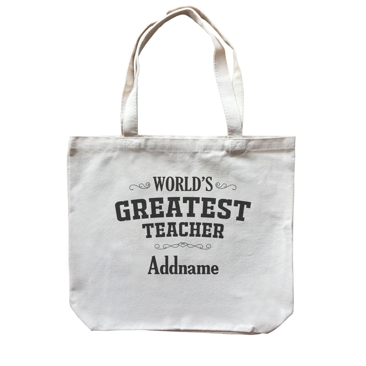 Great Teachers World's Greatest Teacher Addname Canvas Bag