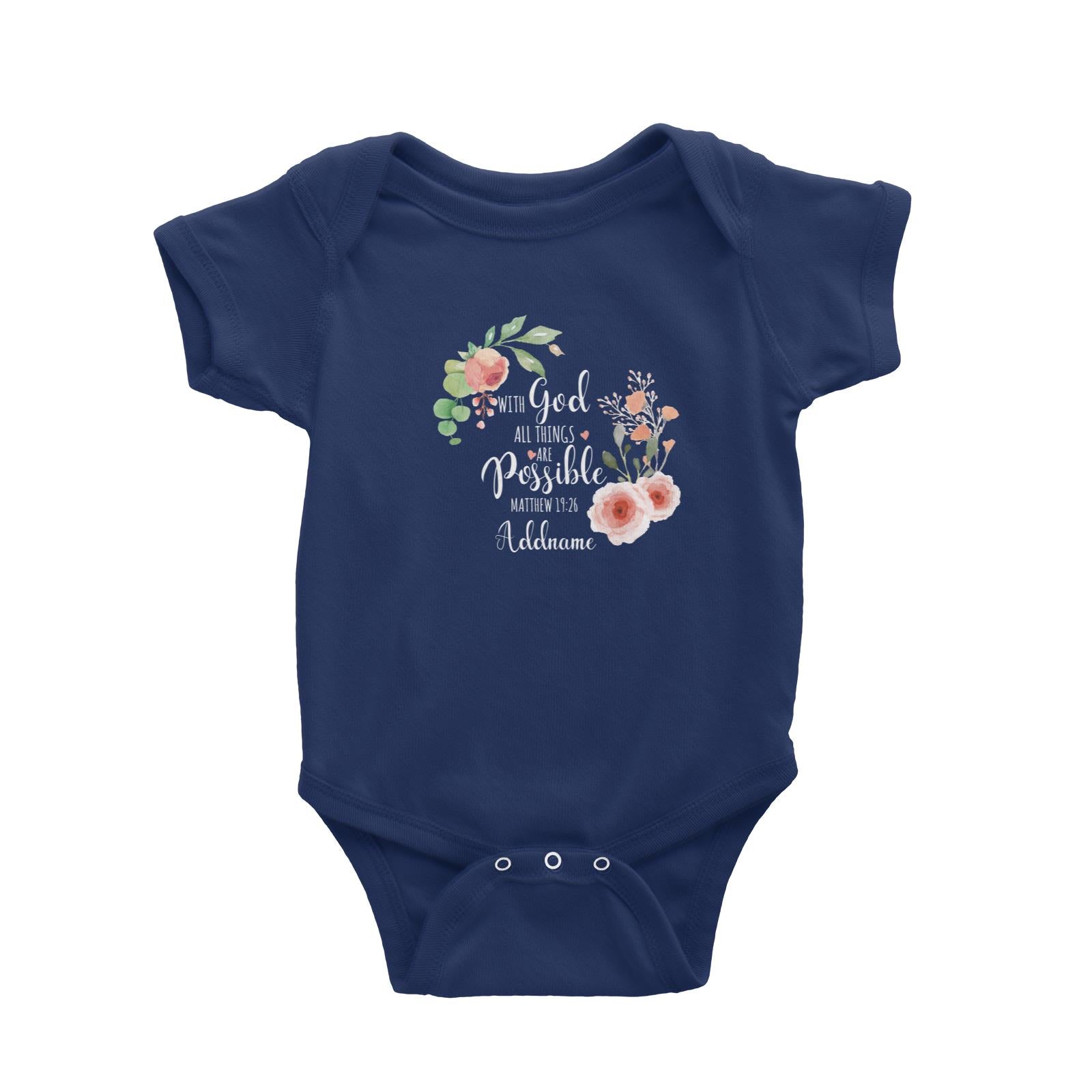 Gods Gift With God All Things Are Possible Matthew 19.26 Addname Baby Romper