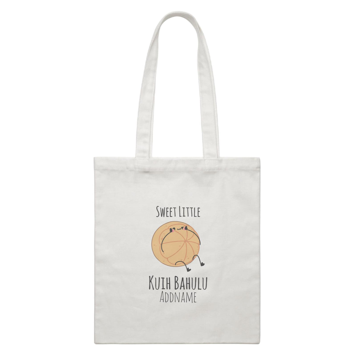 Raya Kuih Sweet 2 Sweet Little Kuih Bahulu Addname White Canvas Bag