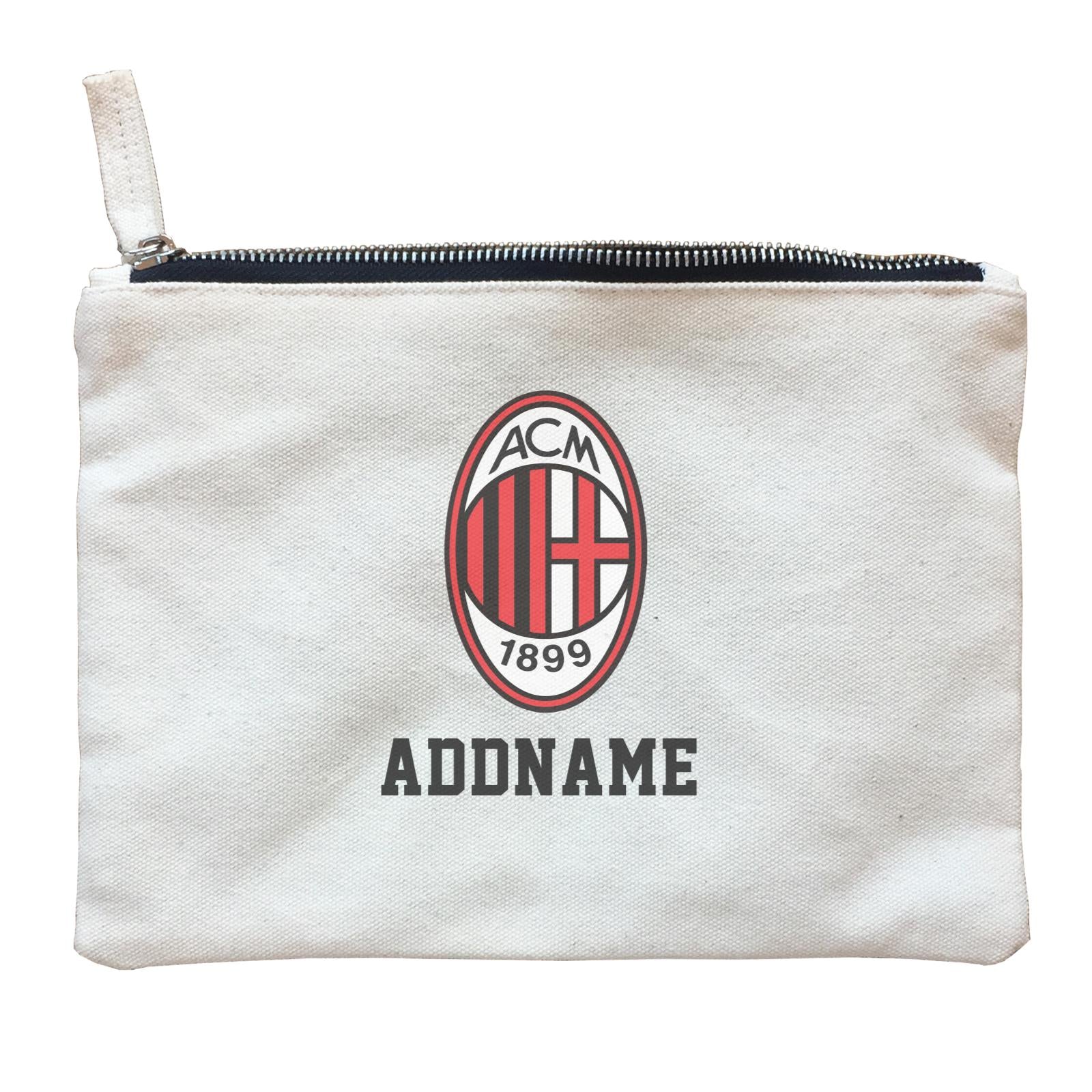 AC Milan Football Logo Addname Zipper Pouch