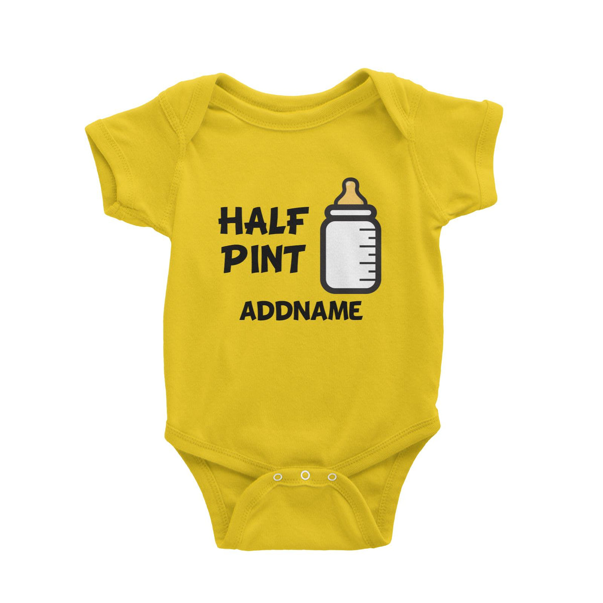 Drinking Buddies Half Pint of Milk Baby Romper