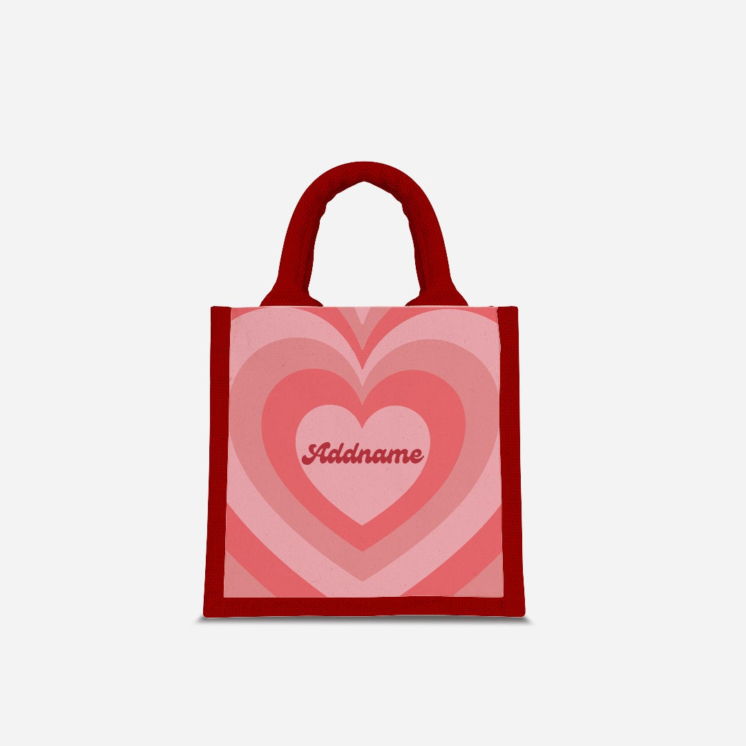 Affection Series Half Lining Lunch Bag  - Blossom Red