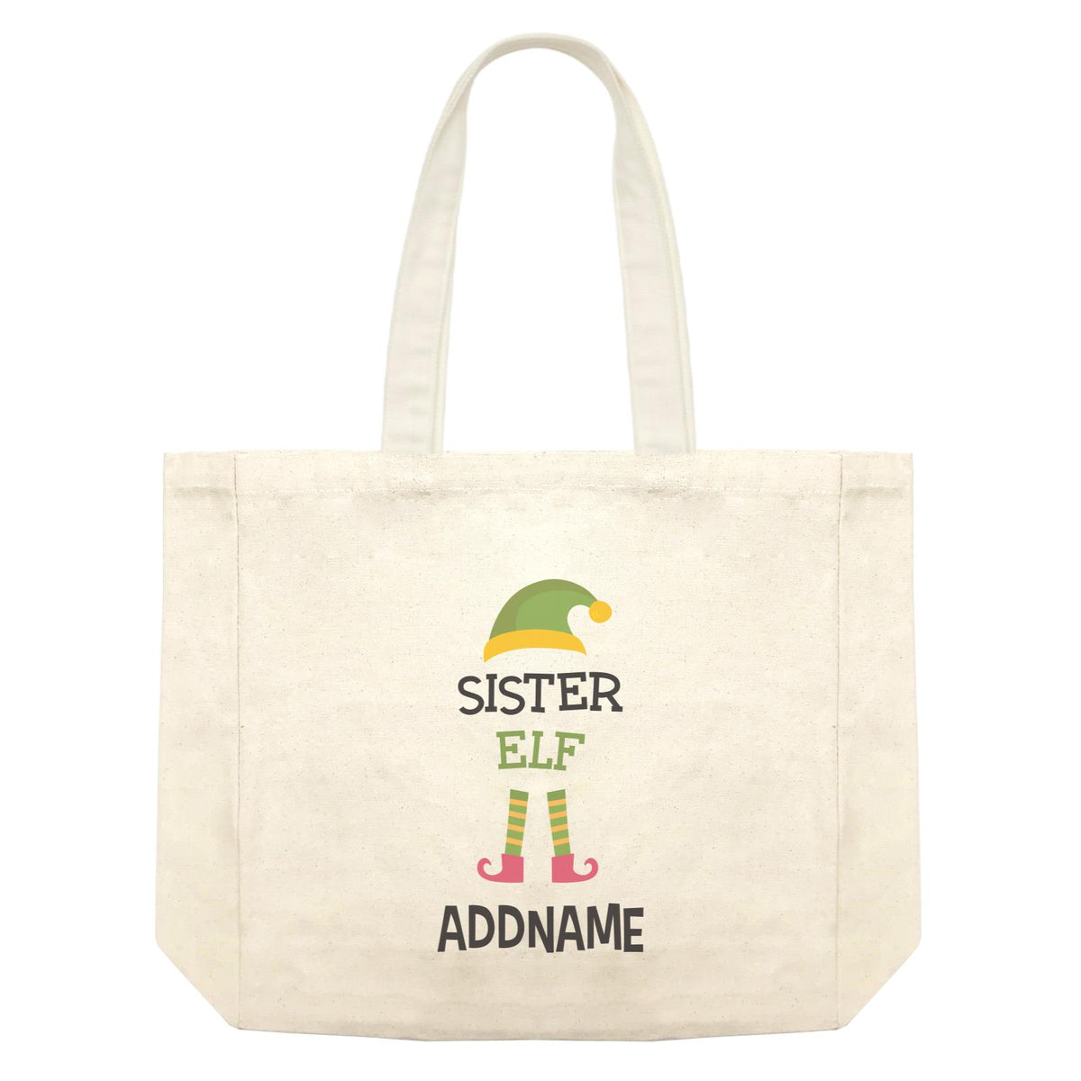 Christmas Series Sister Elf Shopping Bag