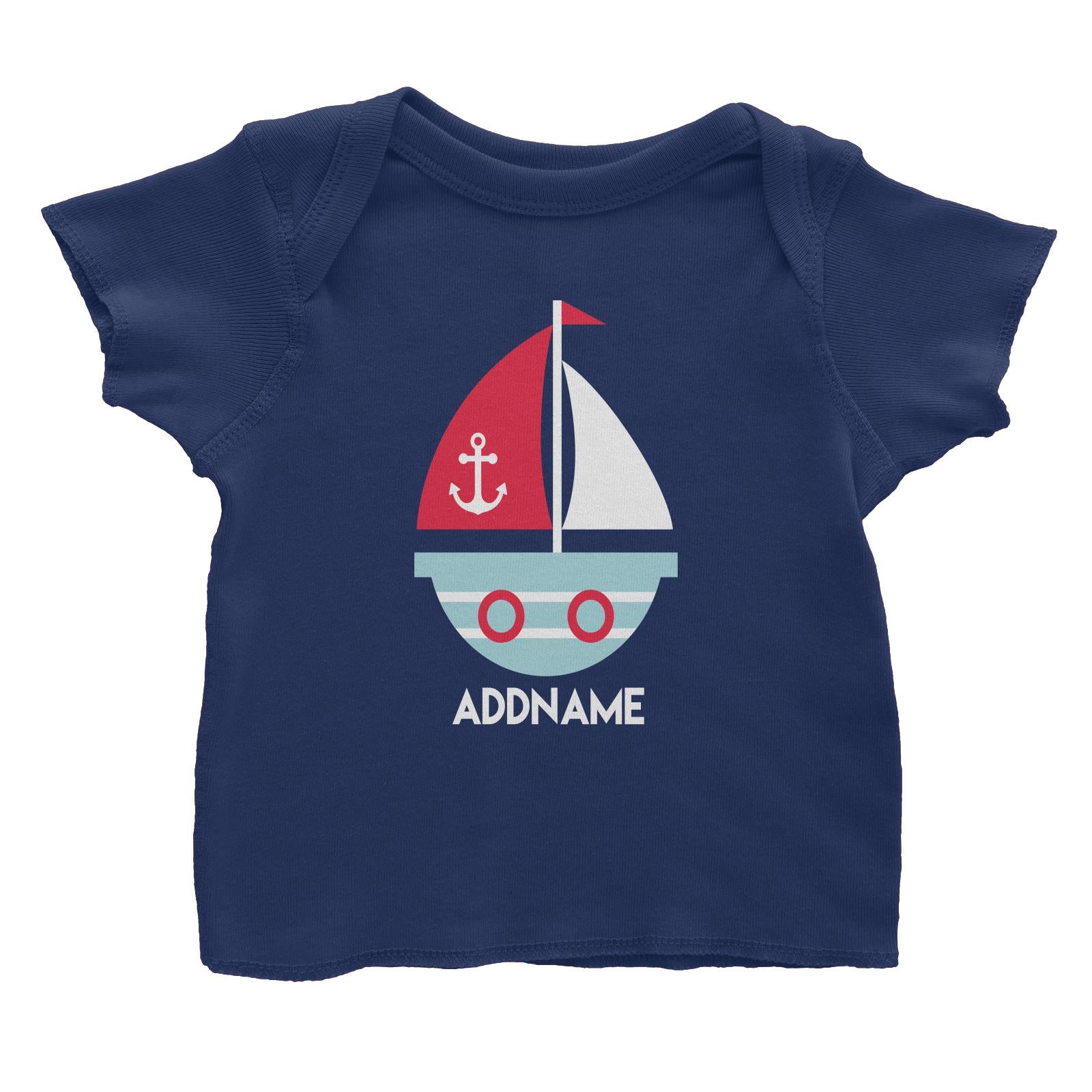Sailor Boat Addname Baby T-Shirt  Matching Family Personalizable Designs