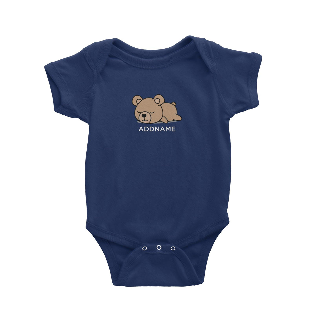 Lazy Bear Addname Baby Romper