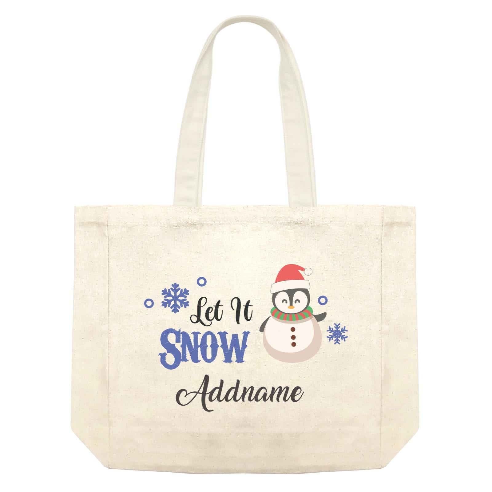Christmas Series Happy Snowman Let It Snow Shopping Bag