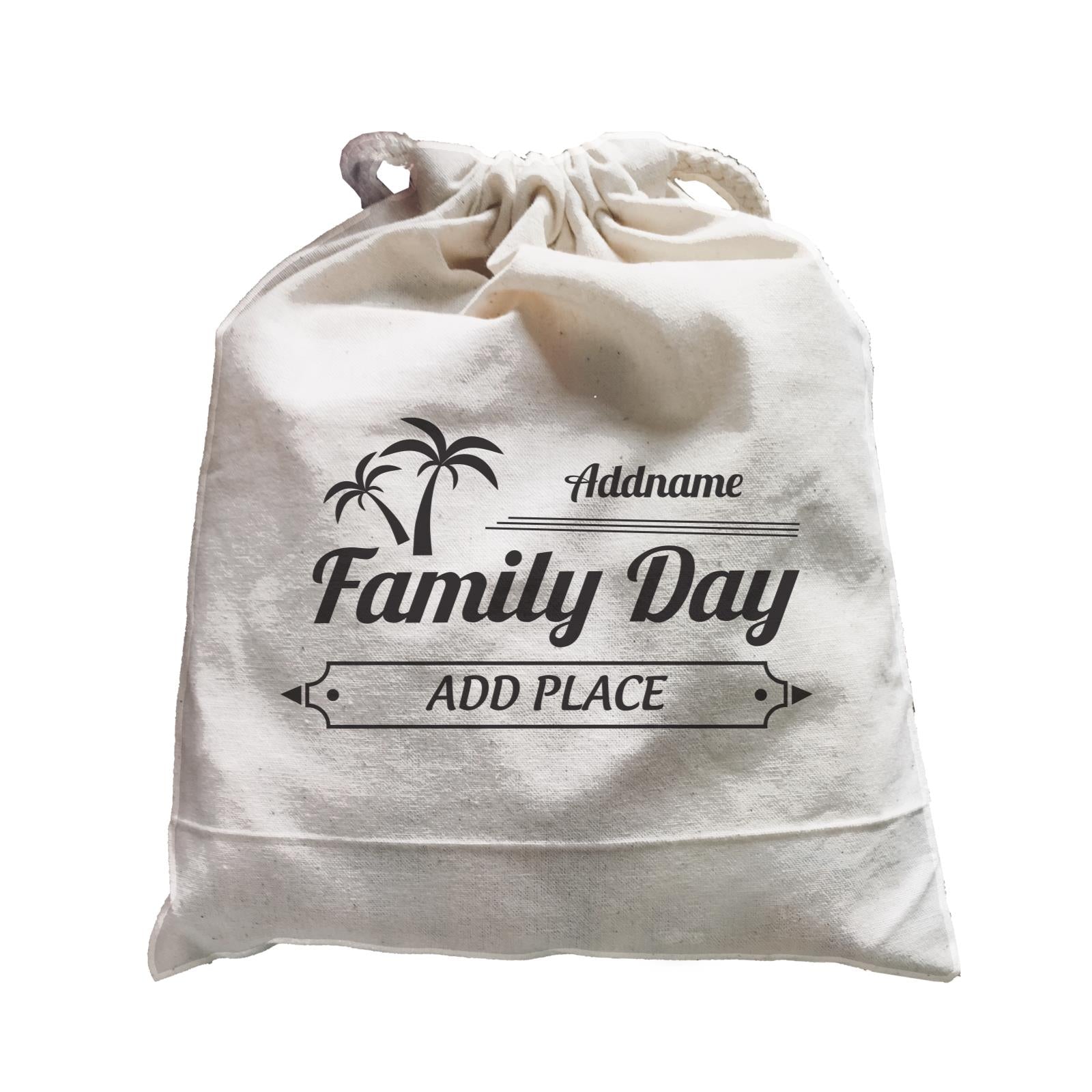 Family Day Tropical Coconut Tree Boarder Family Day Addname And Add Place Accessories Satchel