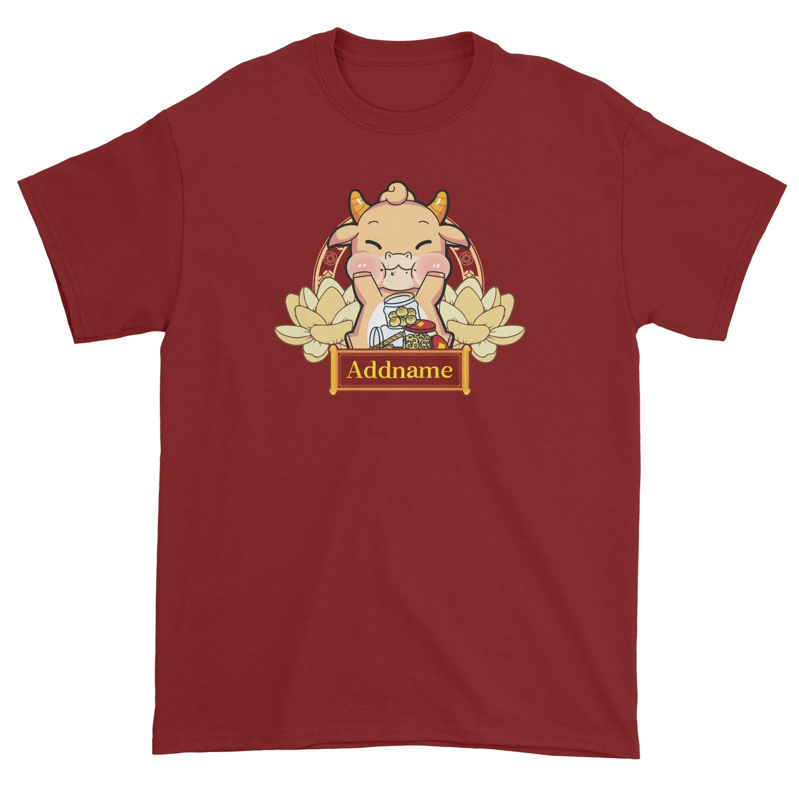 [CNY 2021] Gold Lotus Series Golden Cow with New Year Treats Unisex T-Shirt