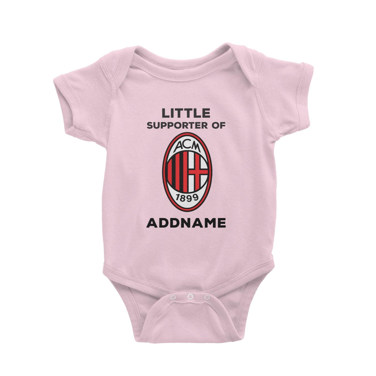 AC Milan Little Supporter Personalizable with Name Baby Romper