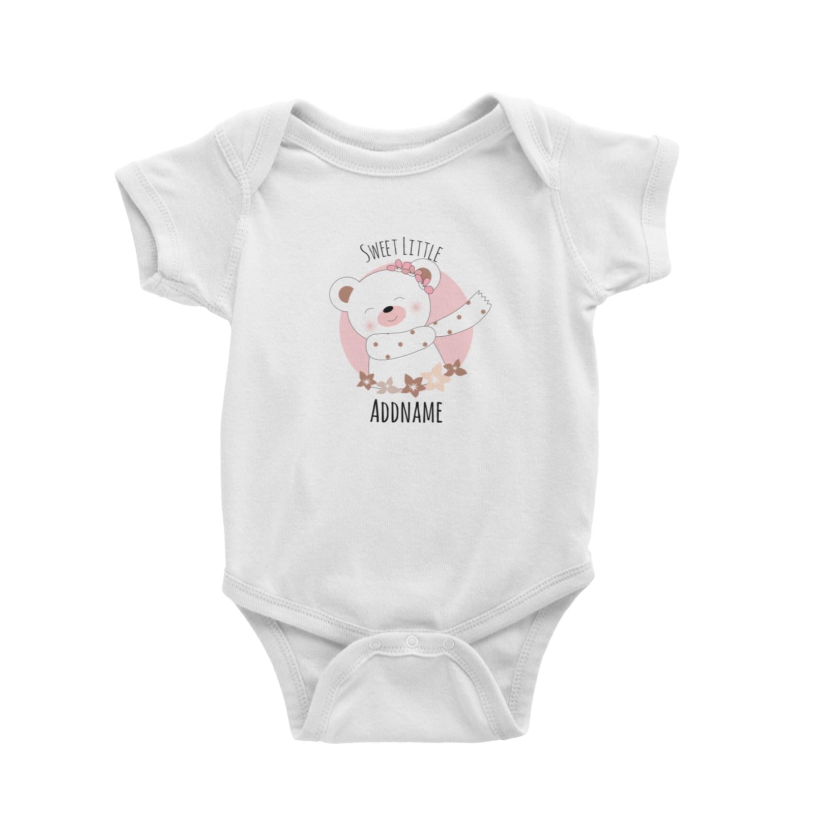 Sweet Animals Sketches Bear Sweet Little Addname Baby Romper