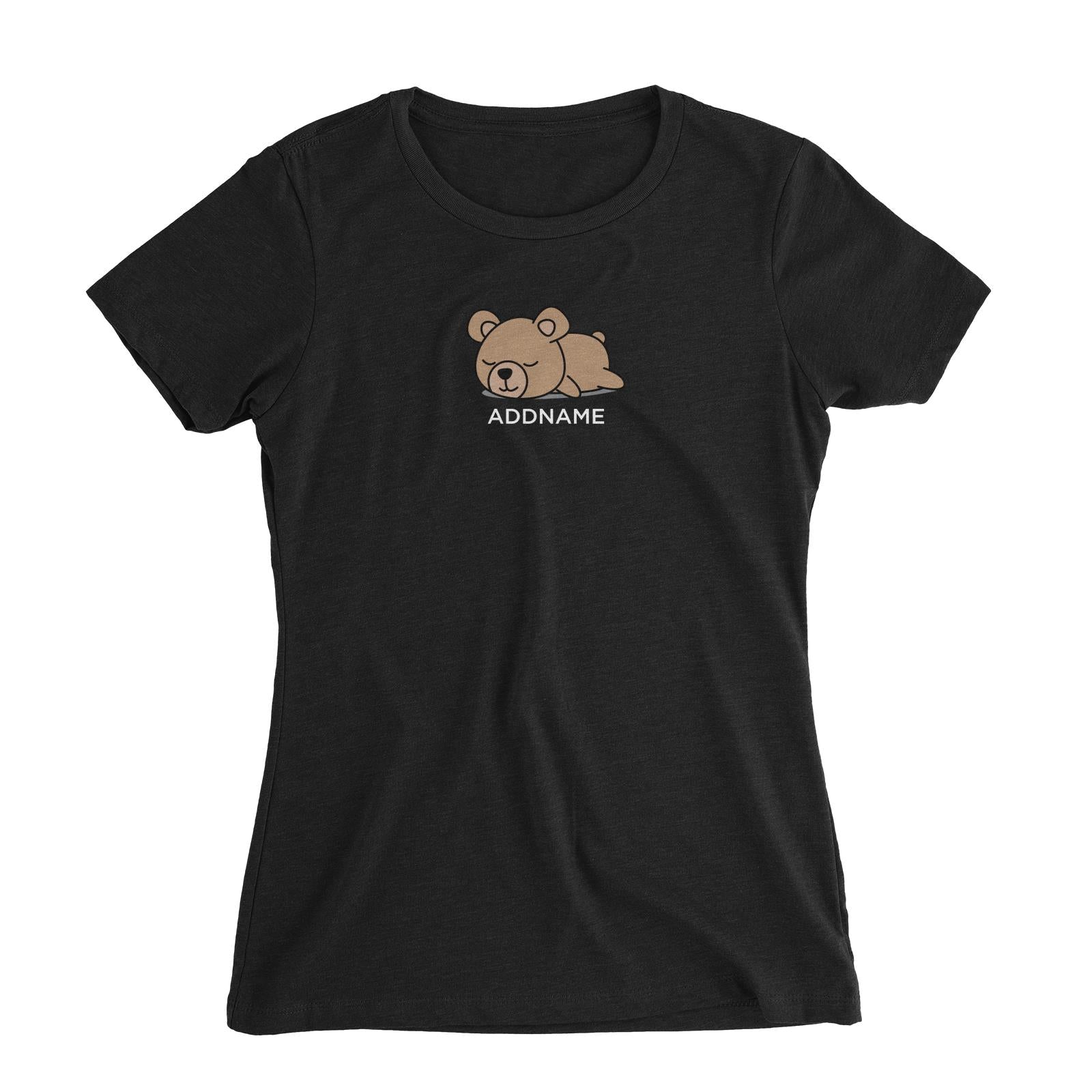 Lazy Bear Addname Women's Slim Fit T-Shirt