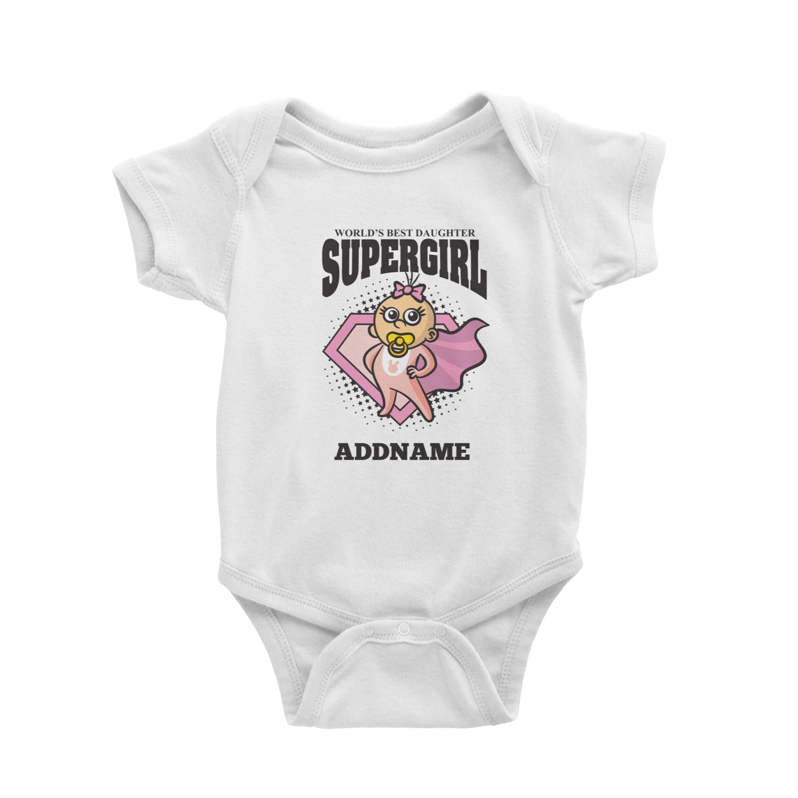 Best Daughter Supergirl Baby (FLASH DEAL) Baby Romper Personalizable Designs Matching Family Superhero Family Edition Superhero