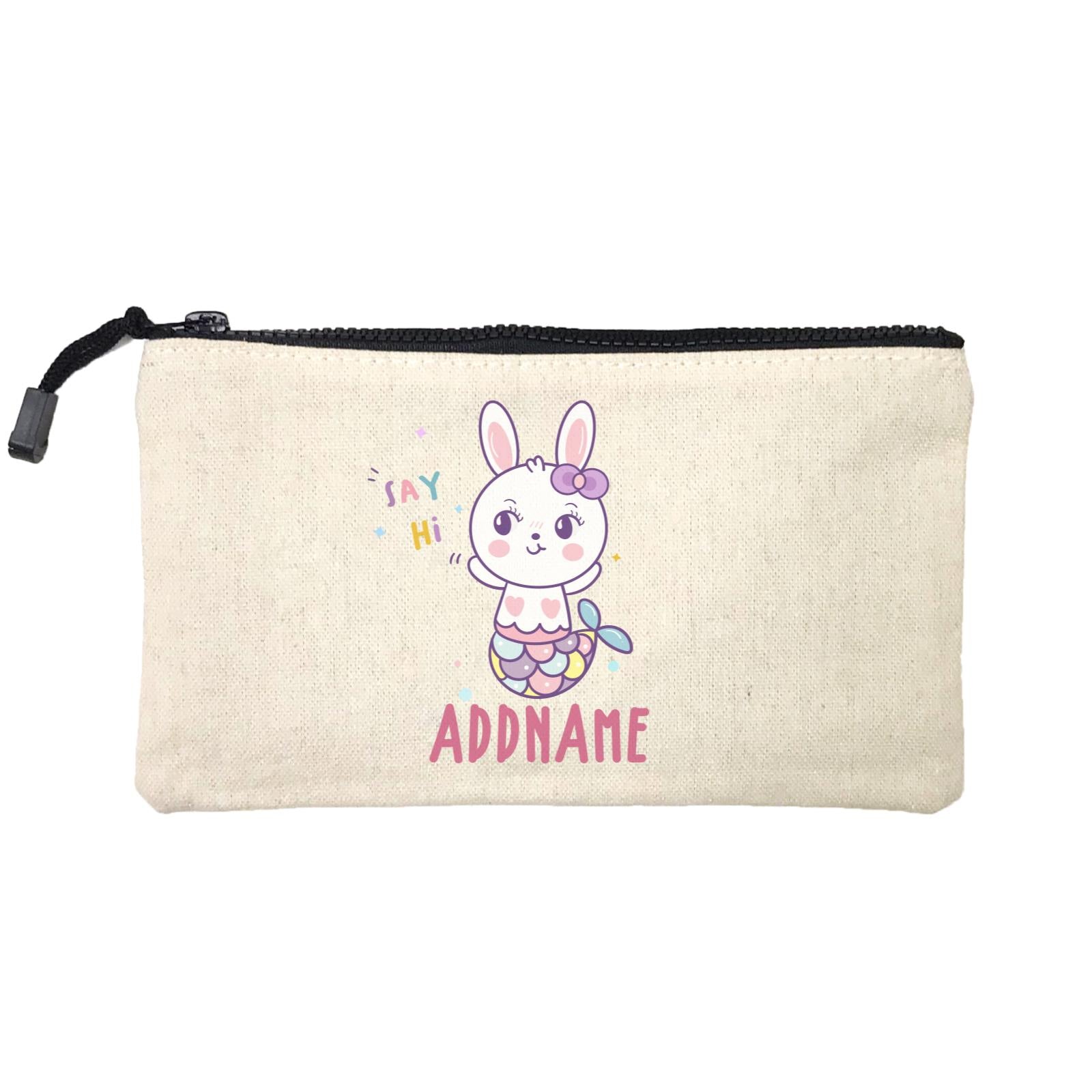 Unicorn And Princess Series Cute Say Hi Rabbit Mermaid Addname Mini Accessories Stationery Pouch
