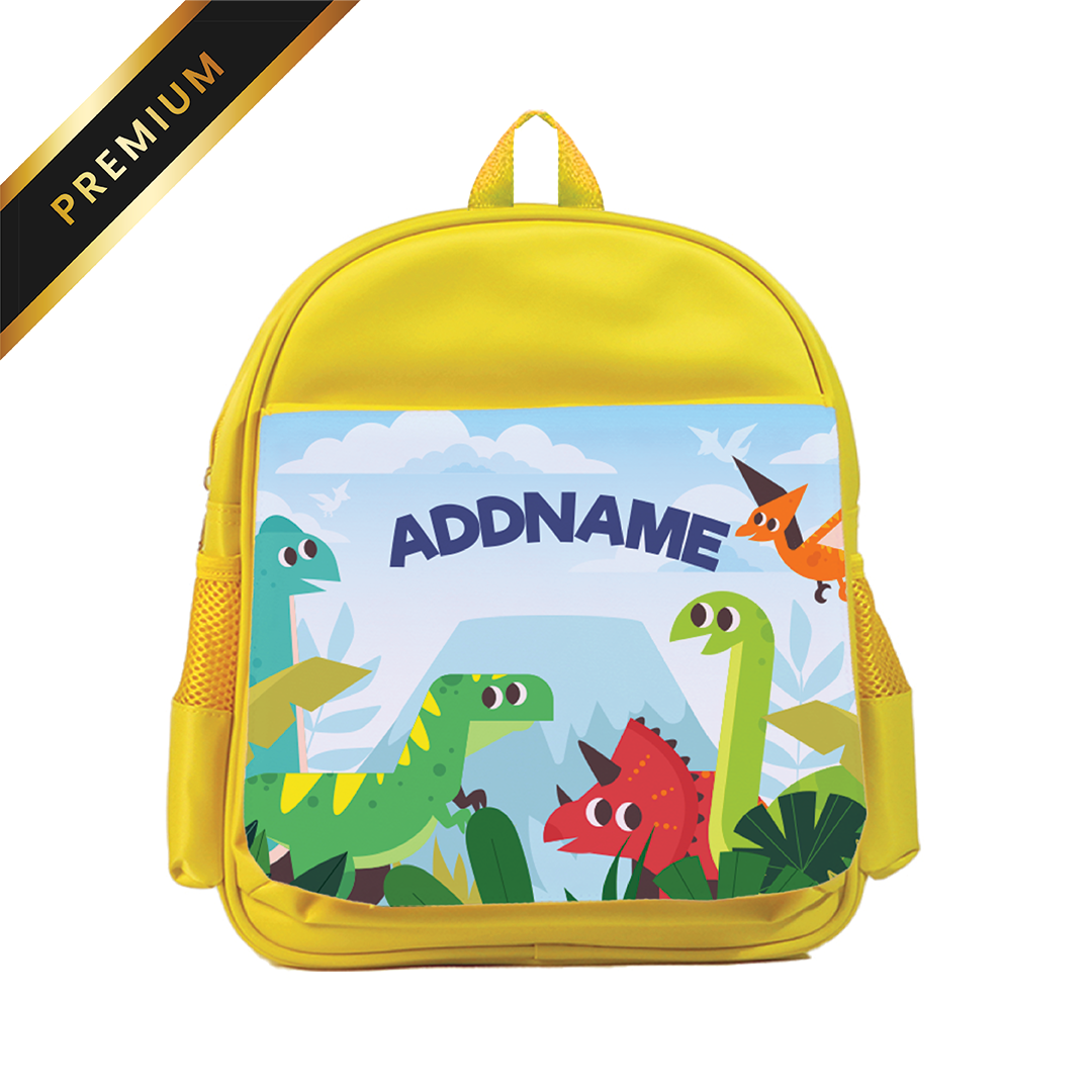 Dino Jungle Yellow Premium Kiddies Bag