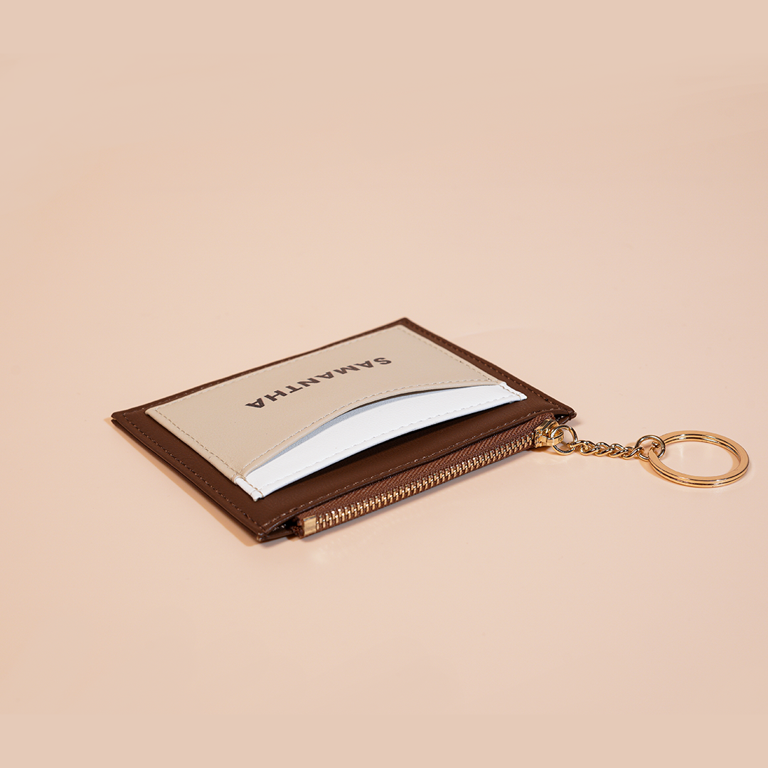 Victoria Chain CardHolder - Khaki Brown